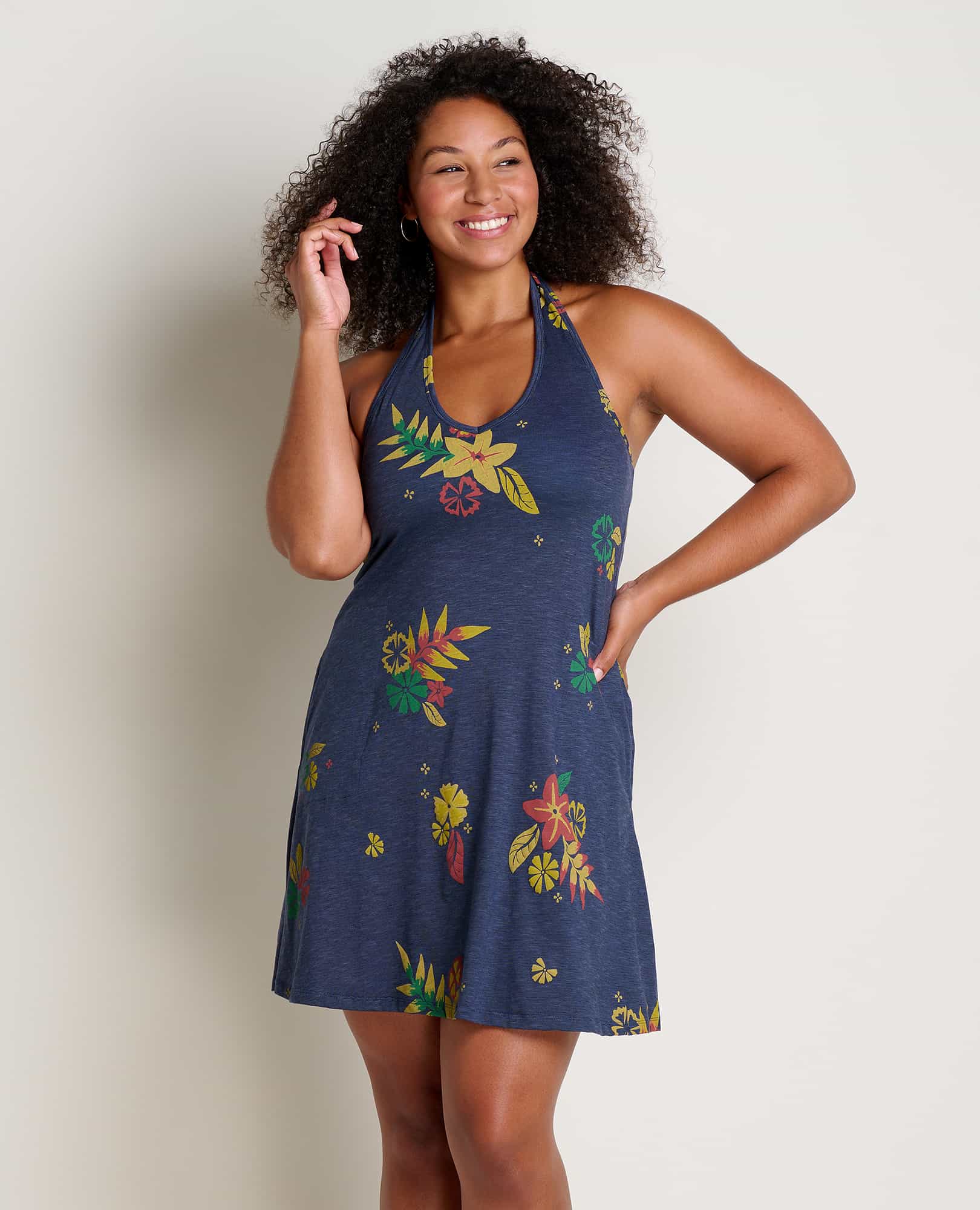 Plumeria Halter Dress - Coyean