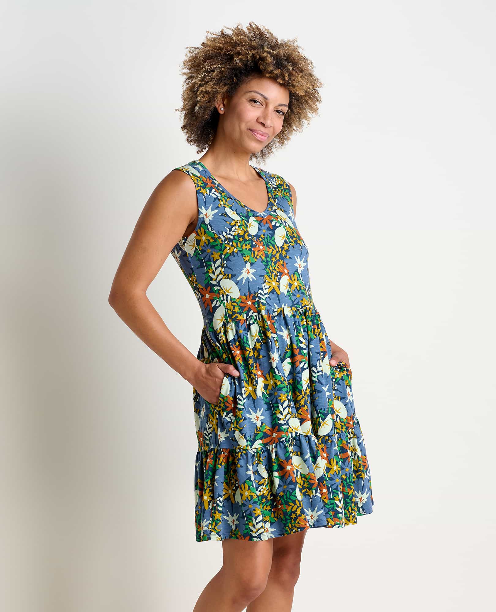Marley Tiered Sleeveless Dress - Coyean