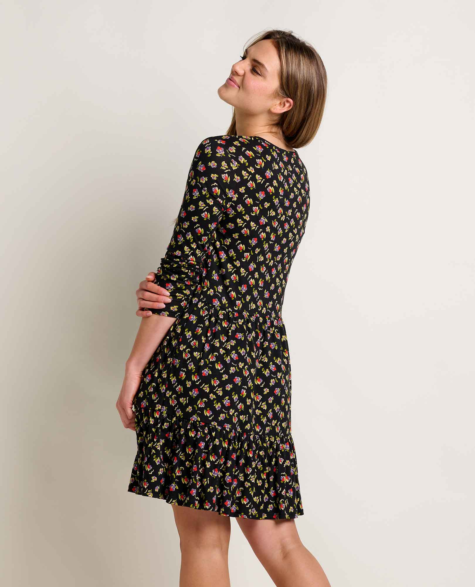 Marley Tiered Long Sleeve Dress - Coyean