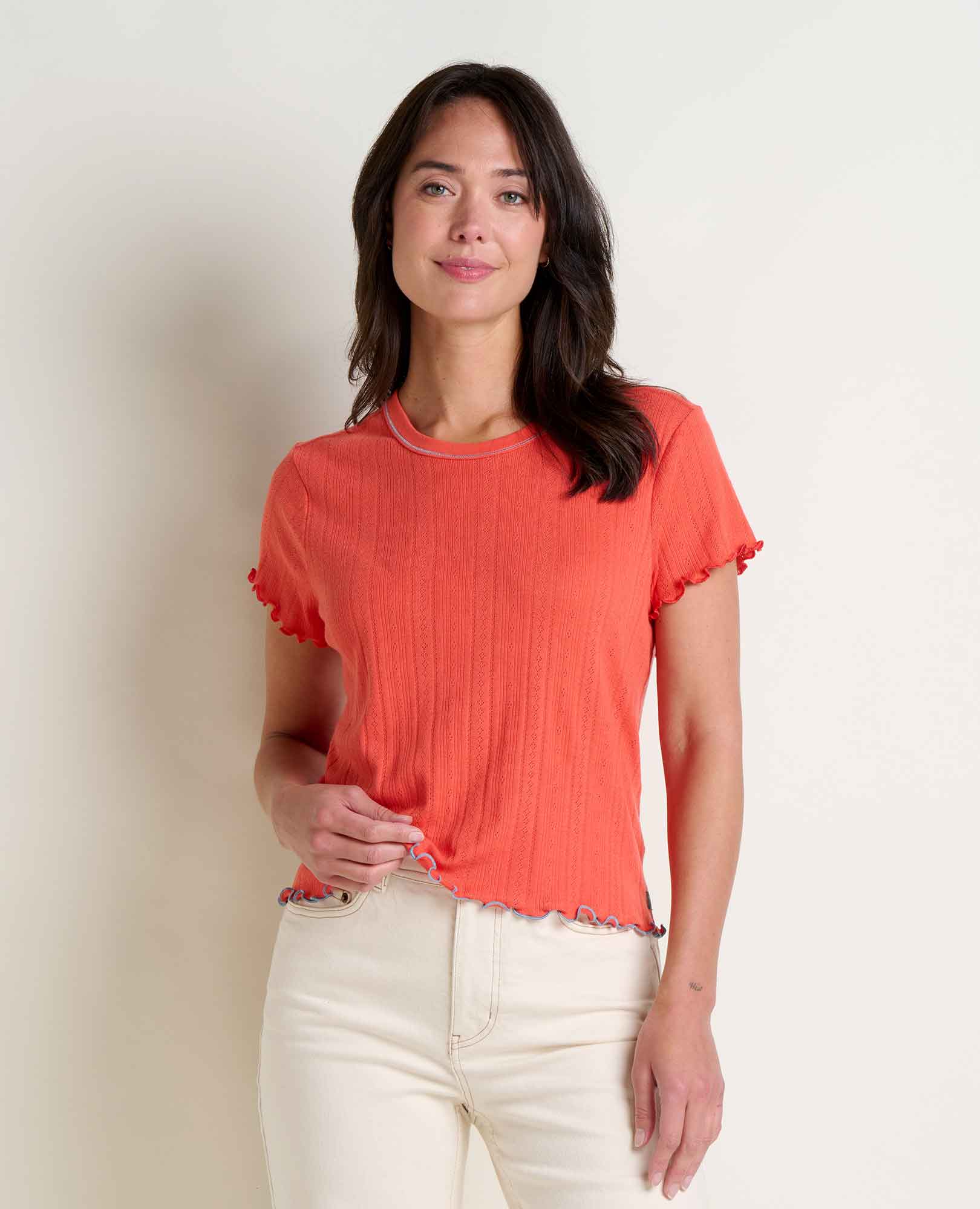 Foothill Pointelle Baby Tee - Coyean