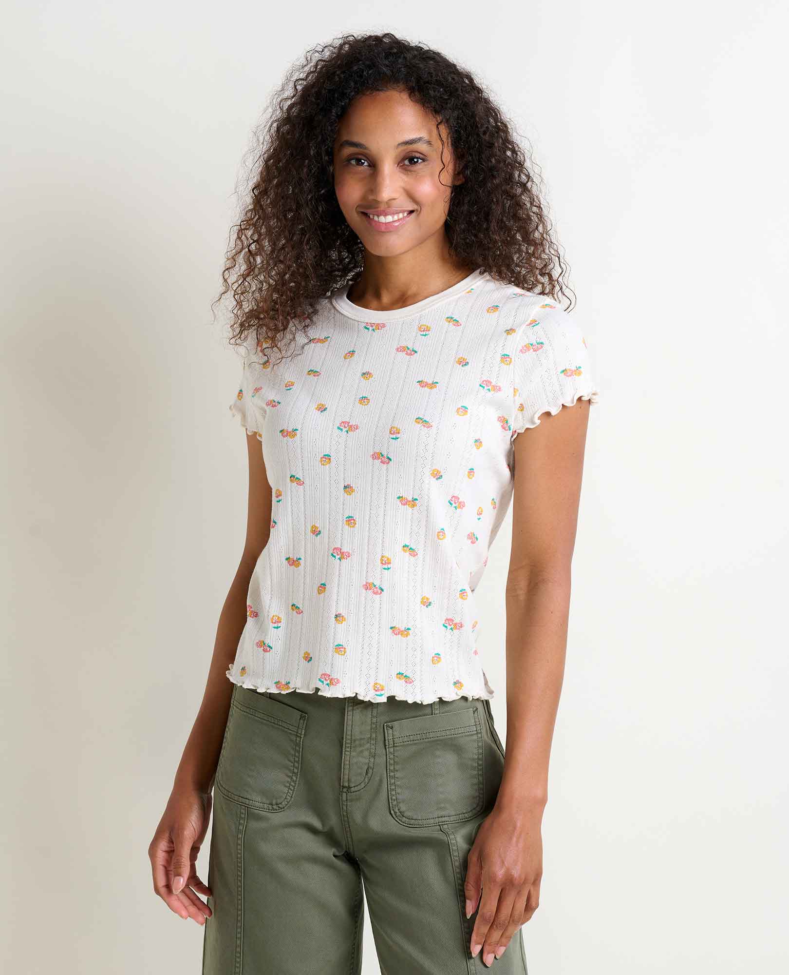 Foothill Pointelle Baby Tee - Coyean