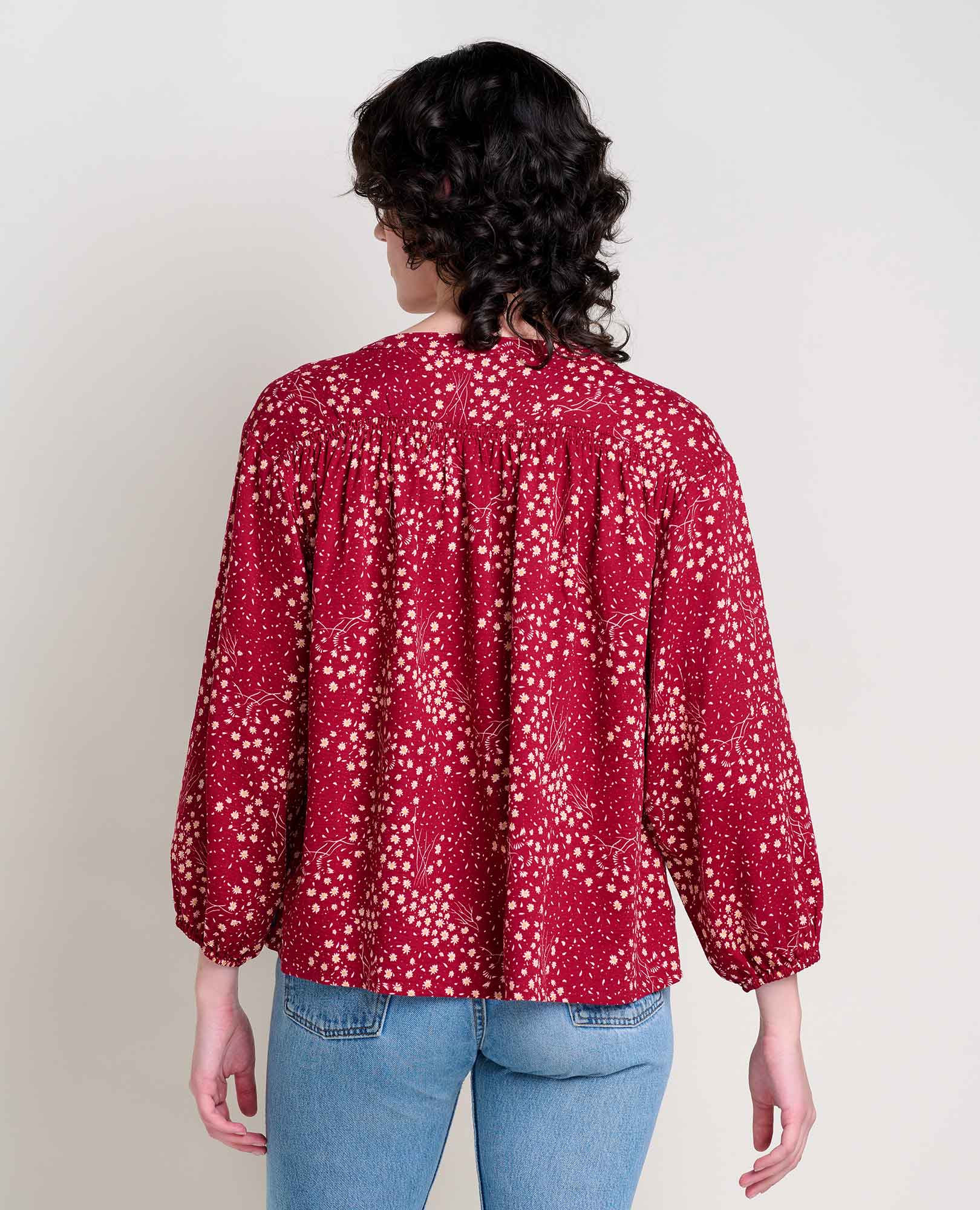 Manzana Long Sleeve Peasant Top - Coyean