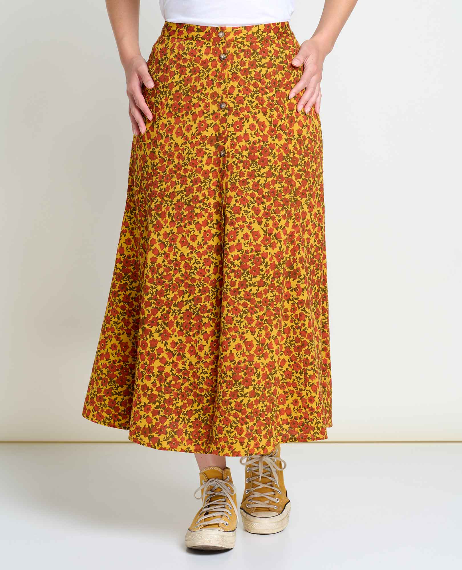 Manzana Paneled Midi Skirt - Coyean