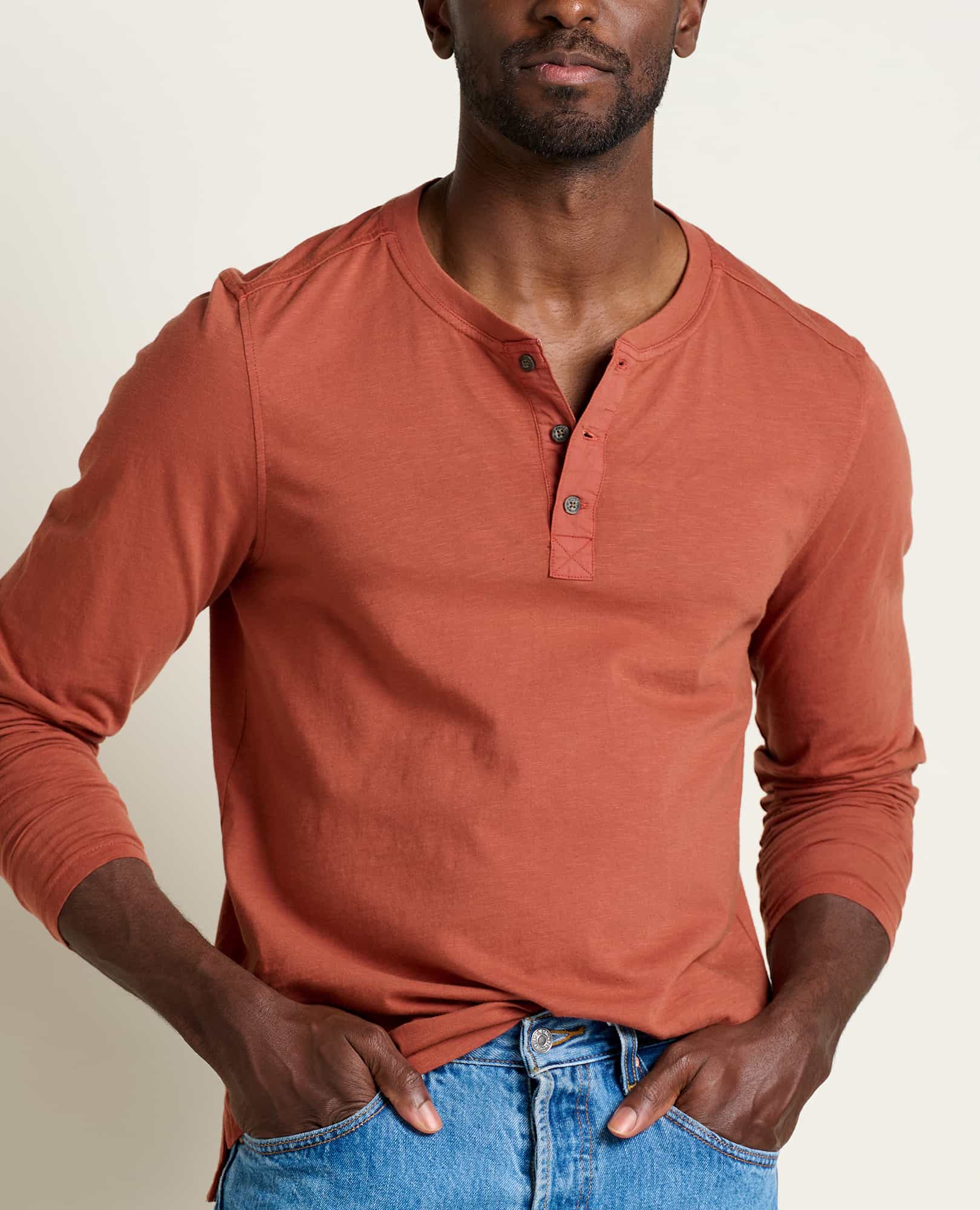 Men's Primo Long Sleeve Henley - Coyean