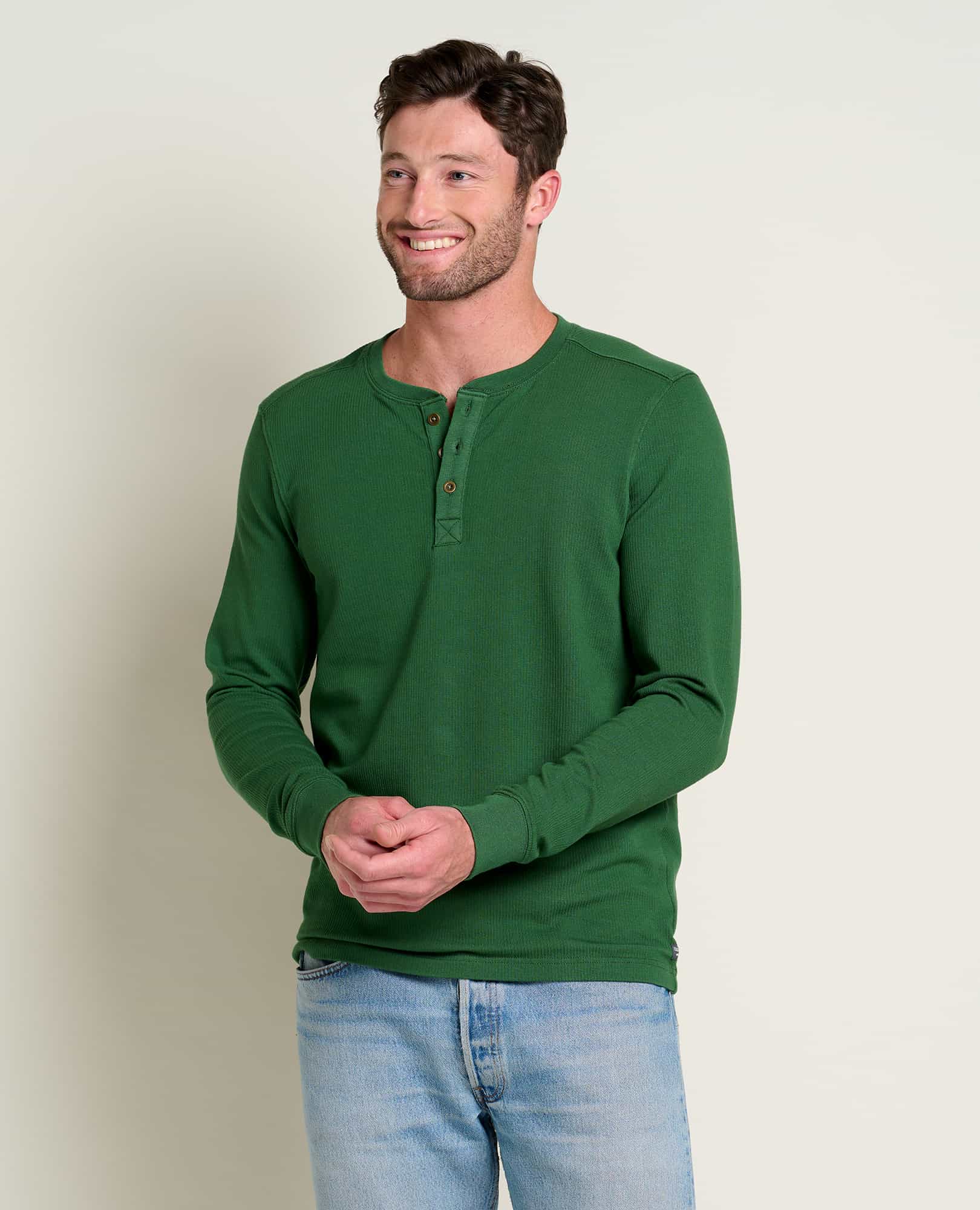 Men's Ponderosa Long Sleeve Henley - Coyean