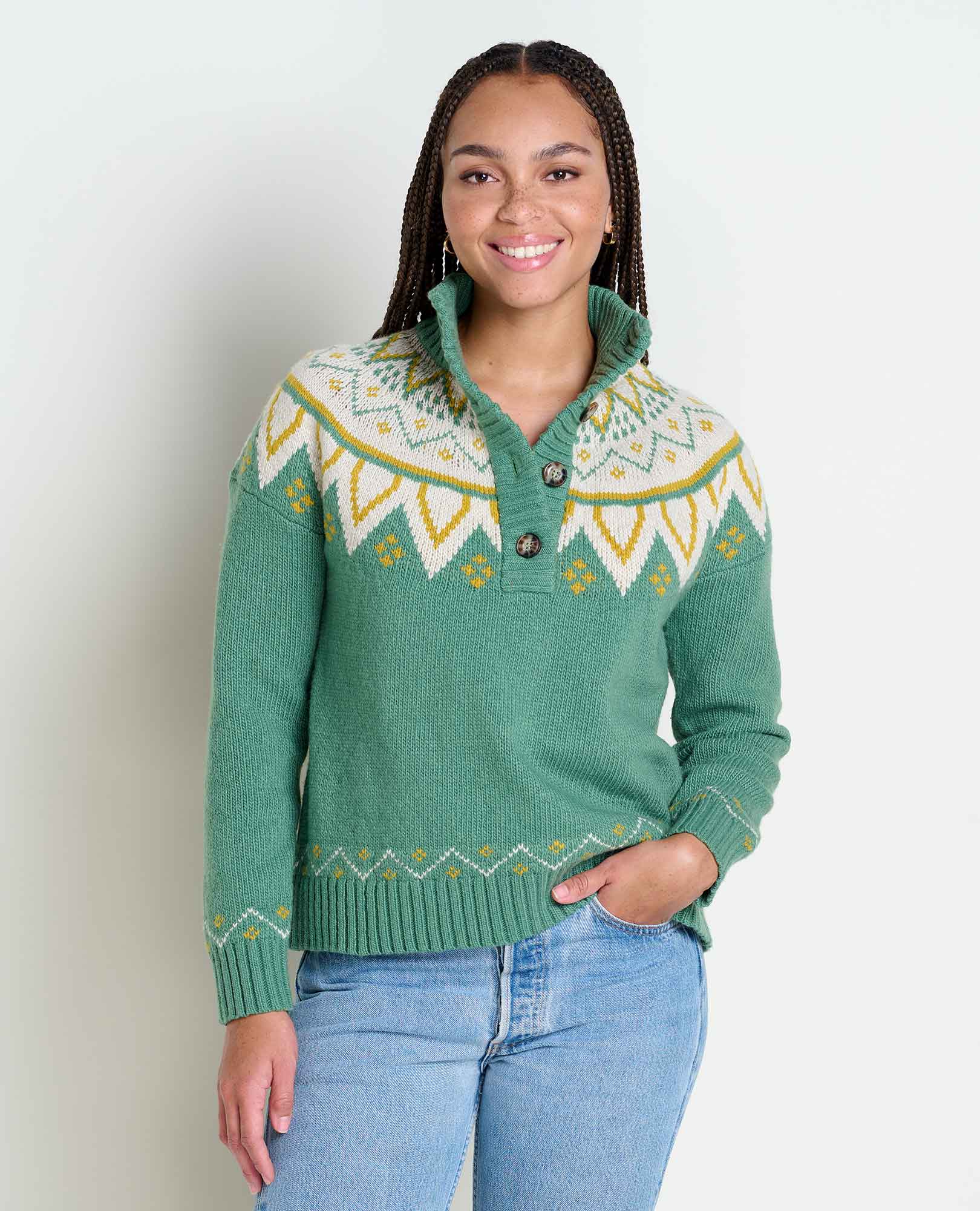 Moss Point Henley Sweater - Coyean