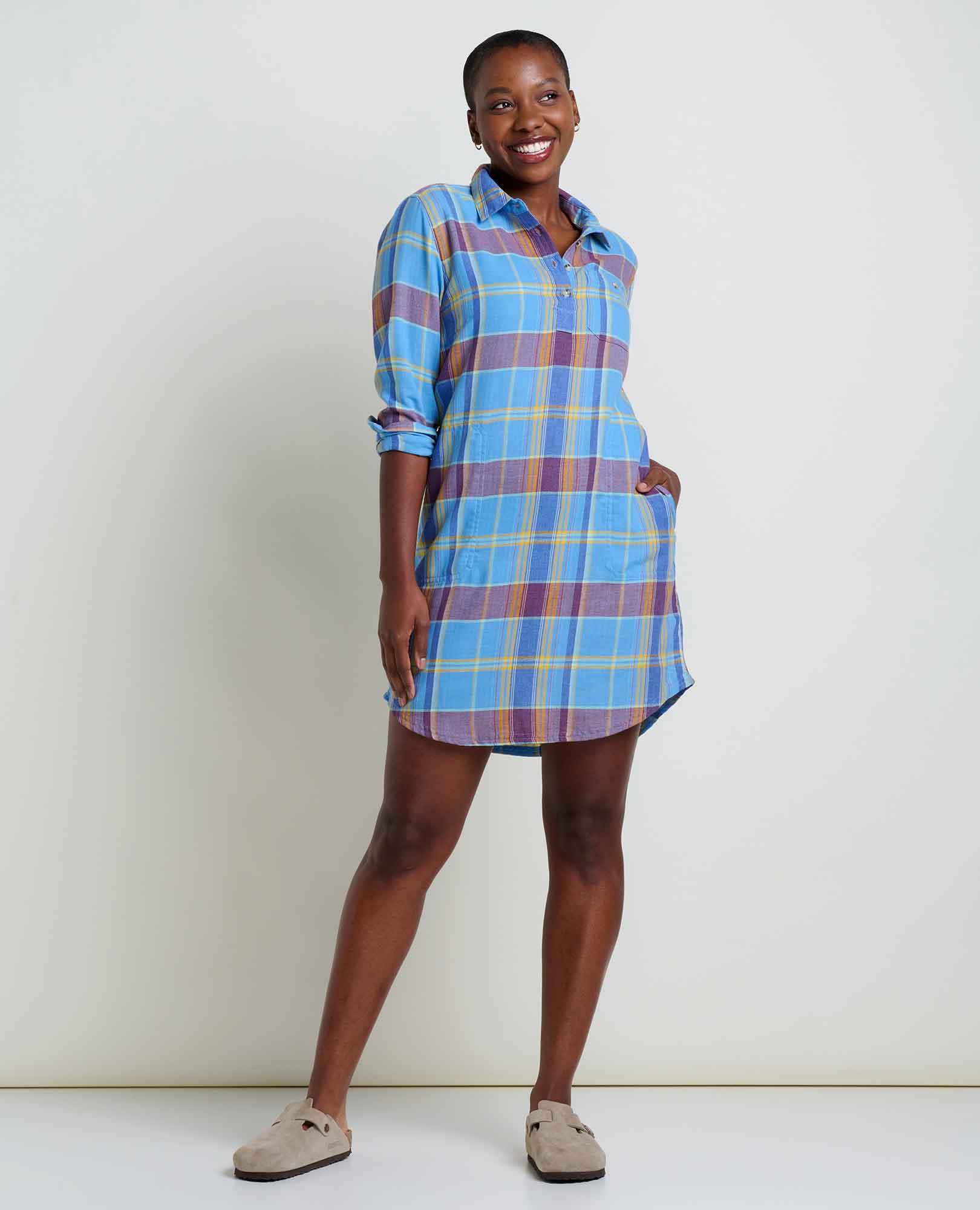 Re-Form Flannel Shirtdress - Coyean
