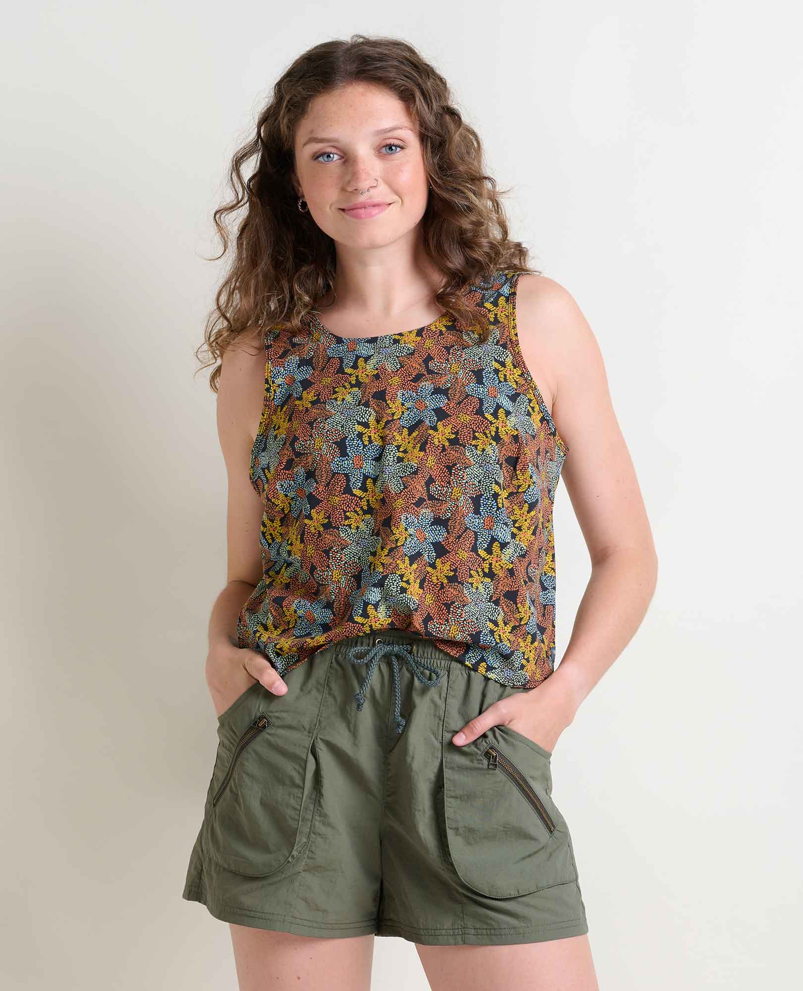 Sunkissed Button Back Tank - Coyean