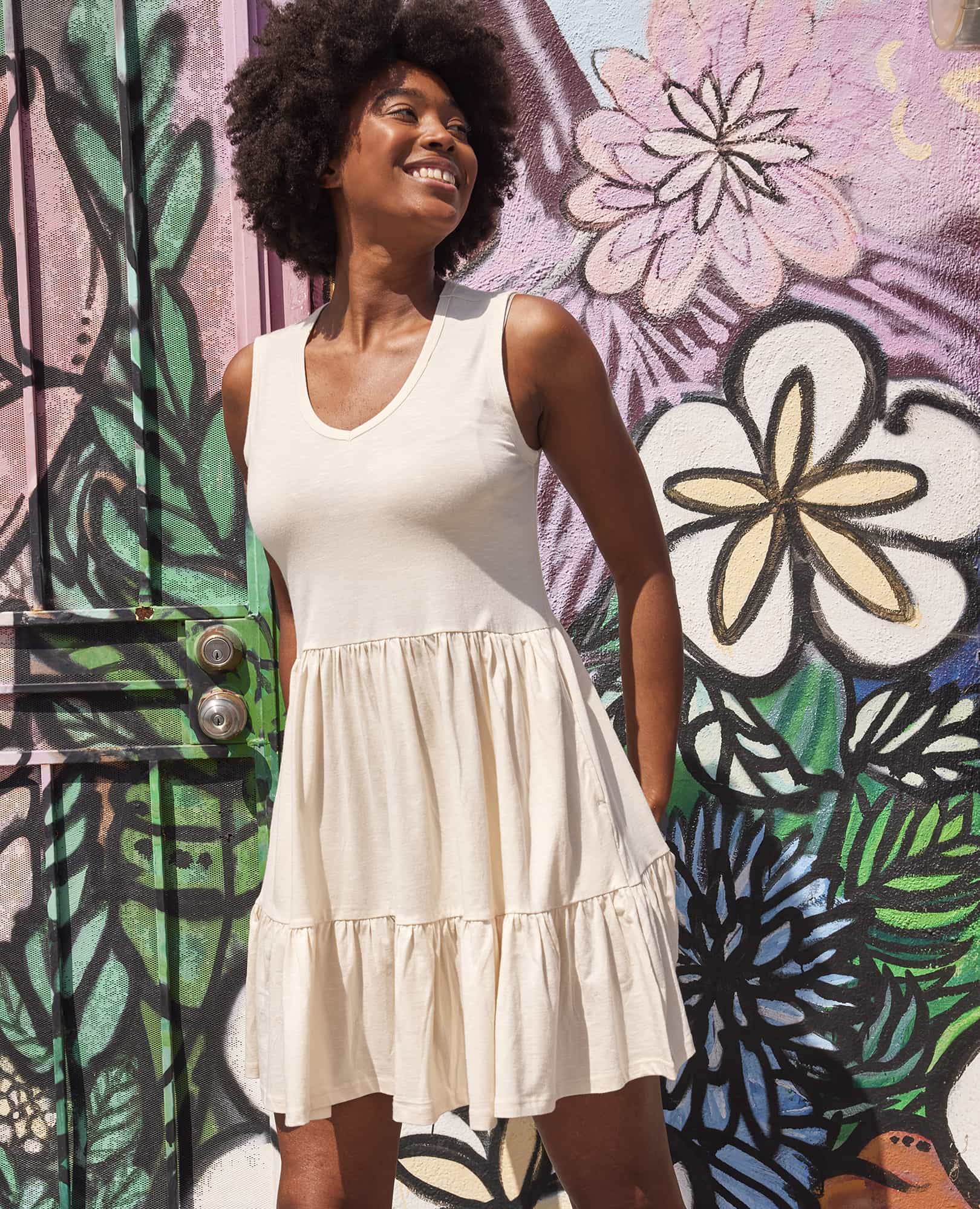 Marley Tiered Sleeveless Dress - Coyean