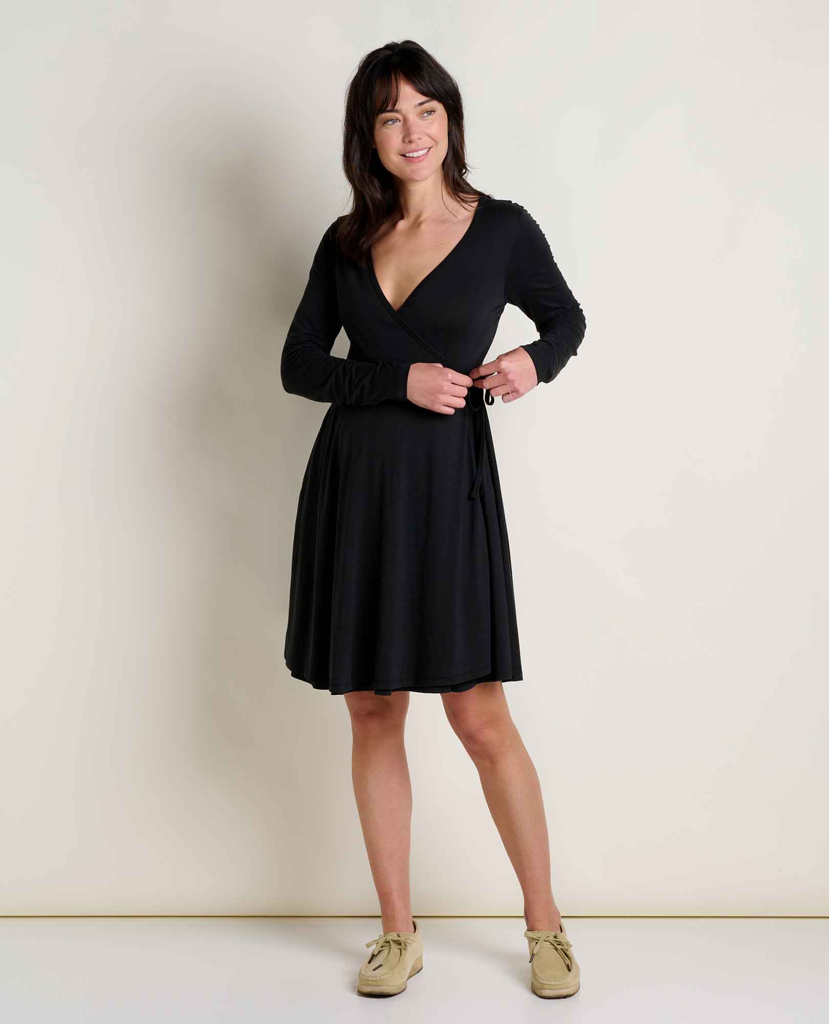 Freesia Long Sleeve Wrap Dress - Coyean