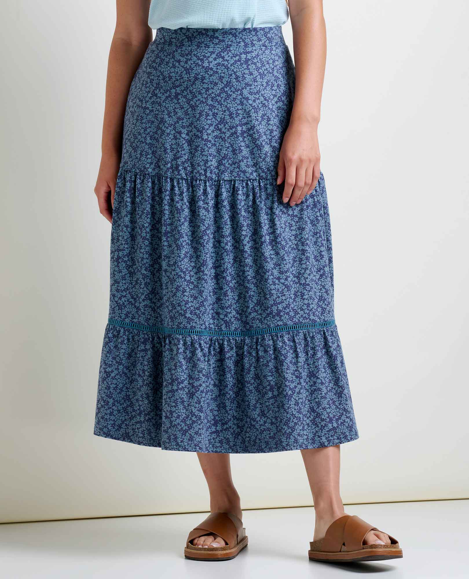 Marigold Tiered Midi Skirt - Coyean