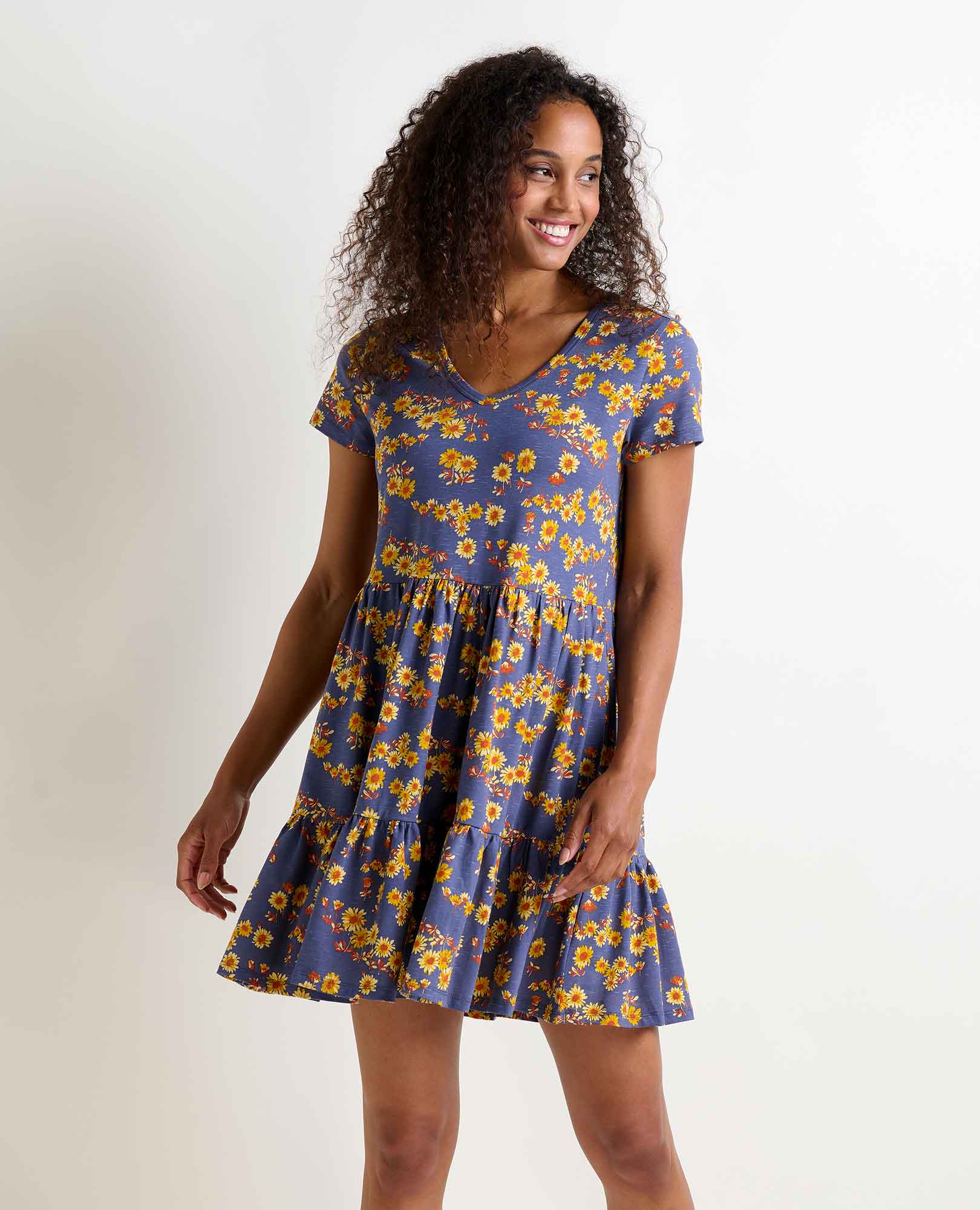 Marley Tiered Short Sleeve Dress - Coyean