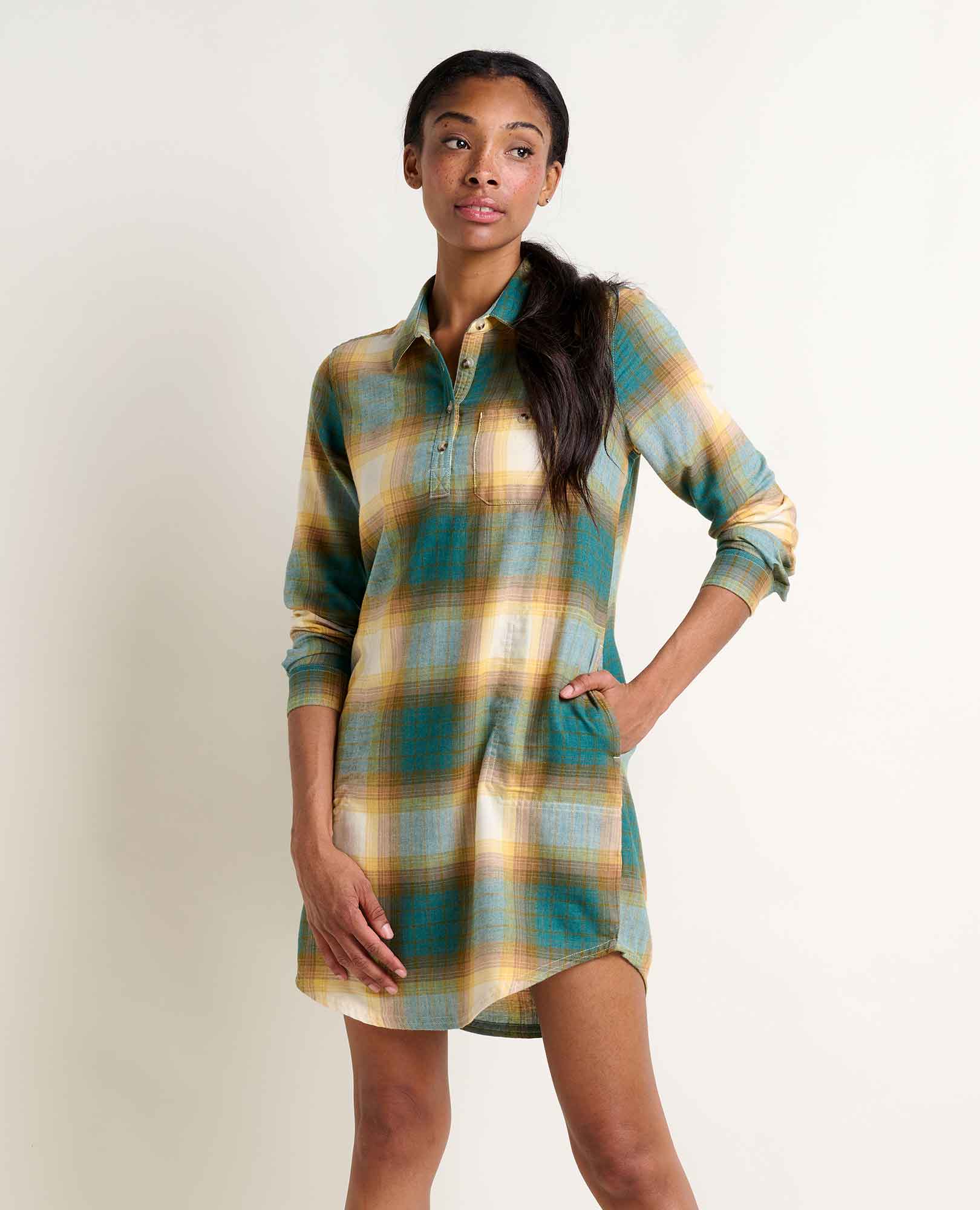 Re-Form Flannel Shirtdress - Coyean
