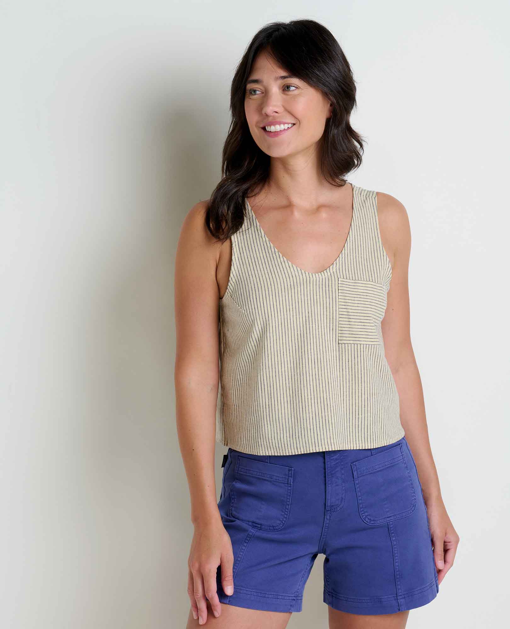 Taj Hemp Button Back Tank II - Coyean