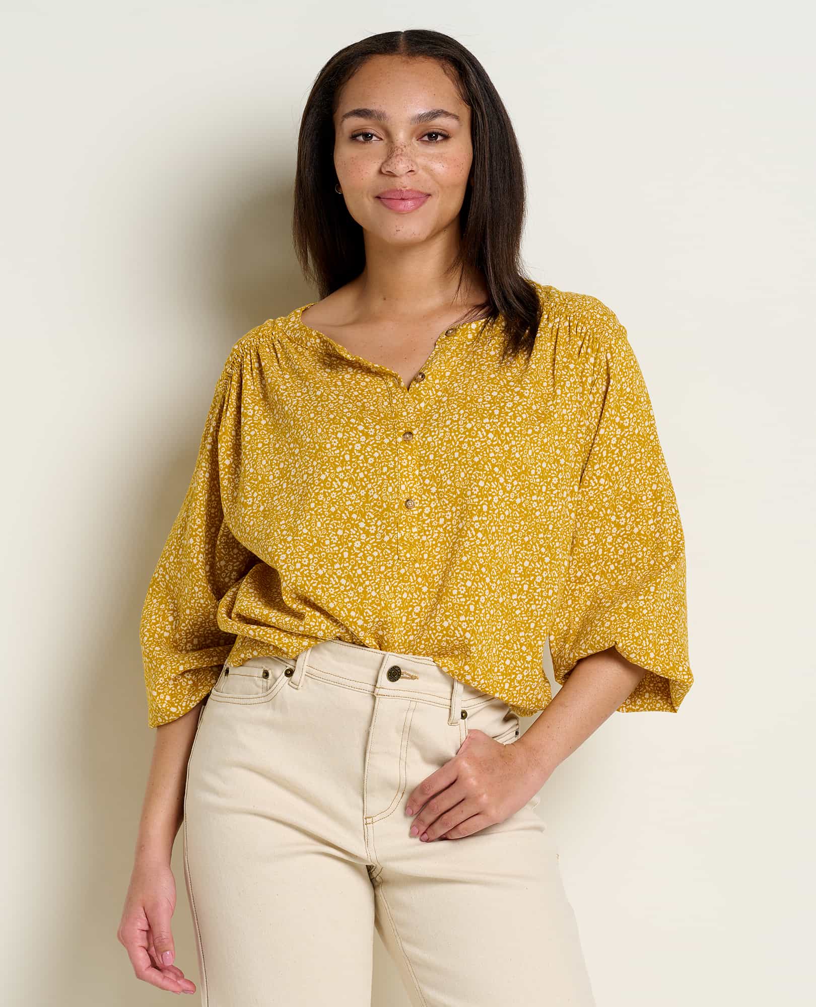 Manzana Long Sleeve Peasant Top - Coyean