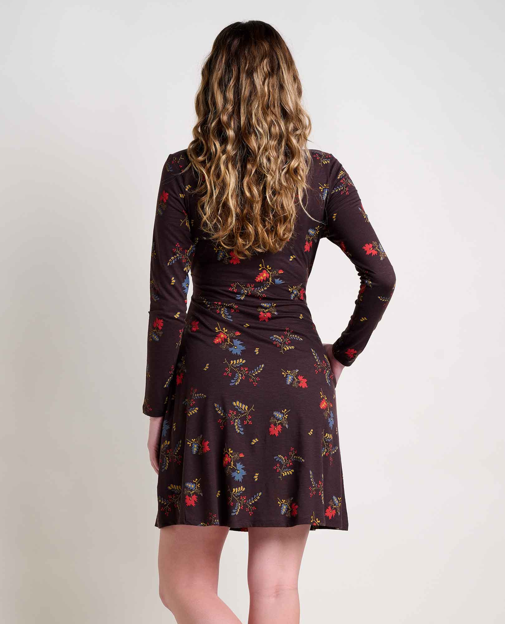 Cue Wrap Long Sleeve Dress - Coyean