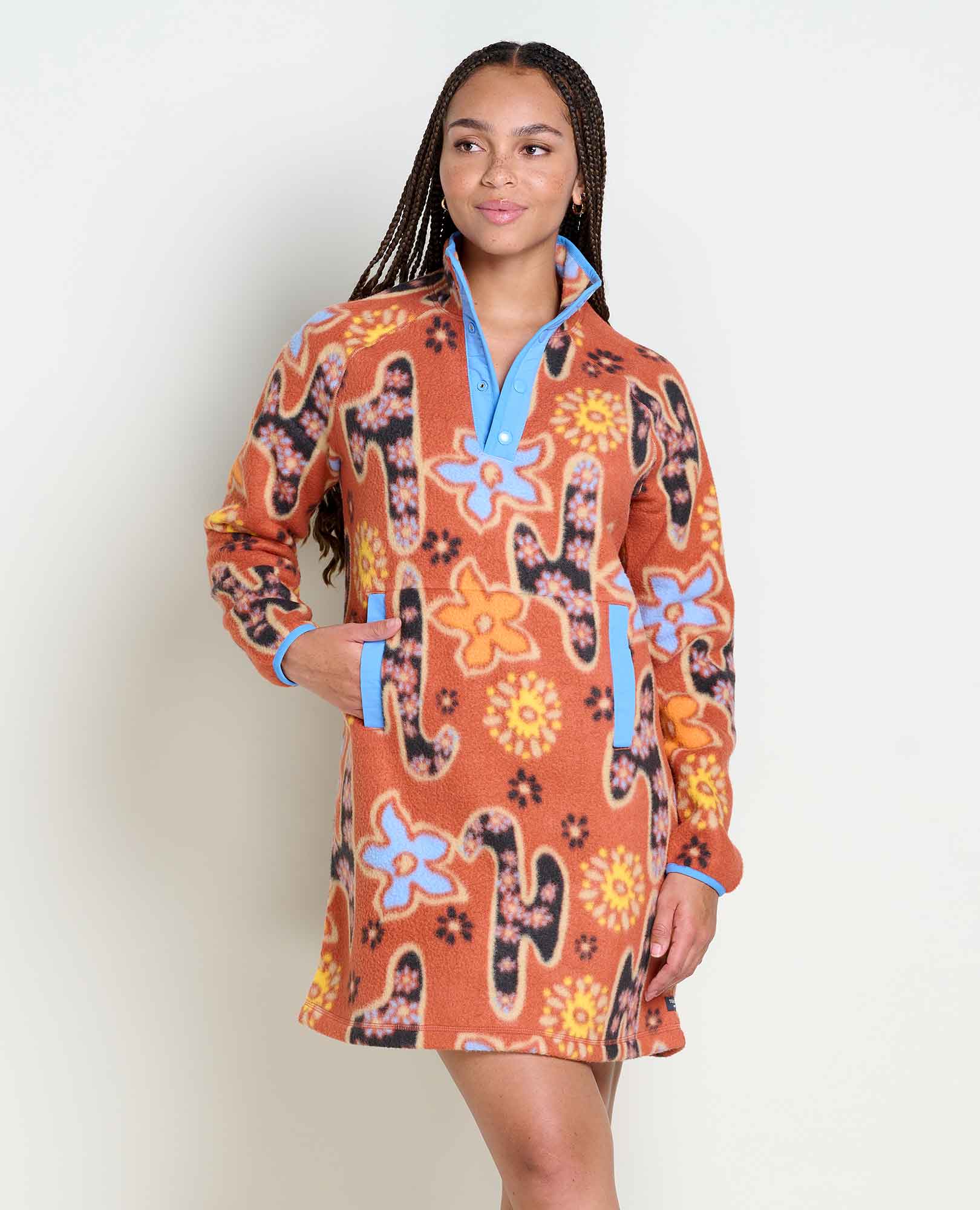 Campo Fleece 1/4 Snap Dress - Coyean