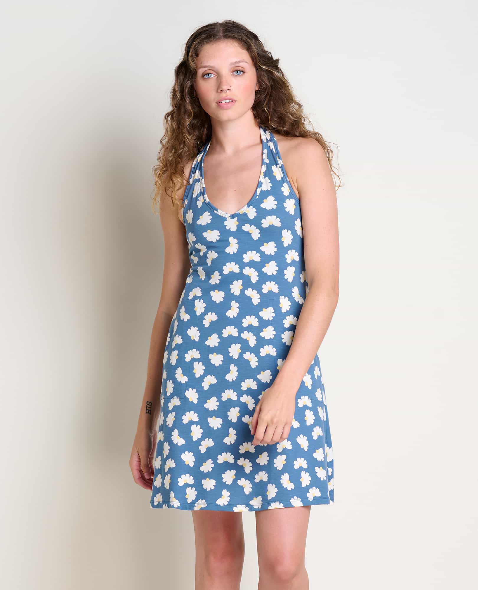 Plumeria Halter Dress - Coyean