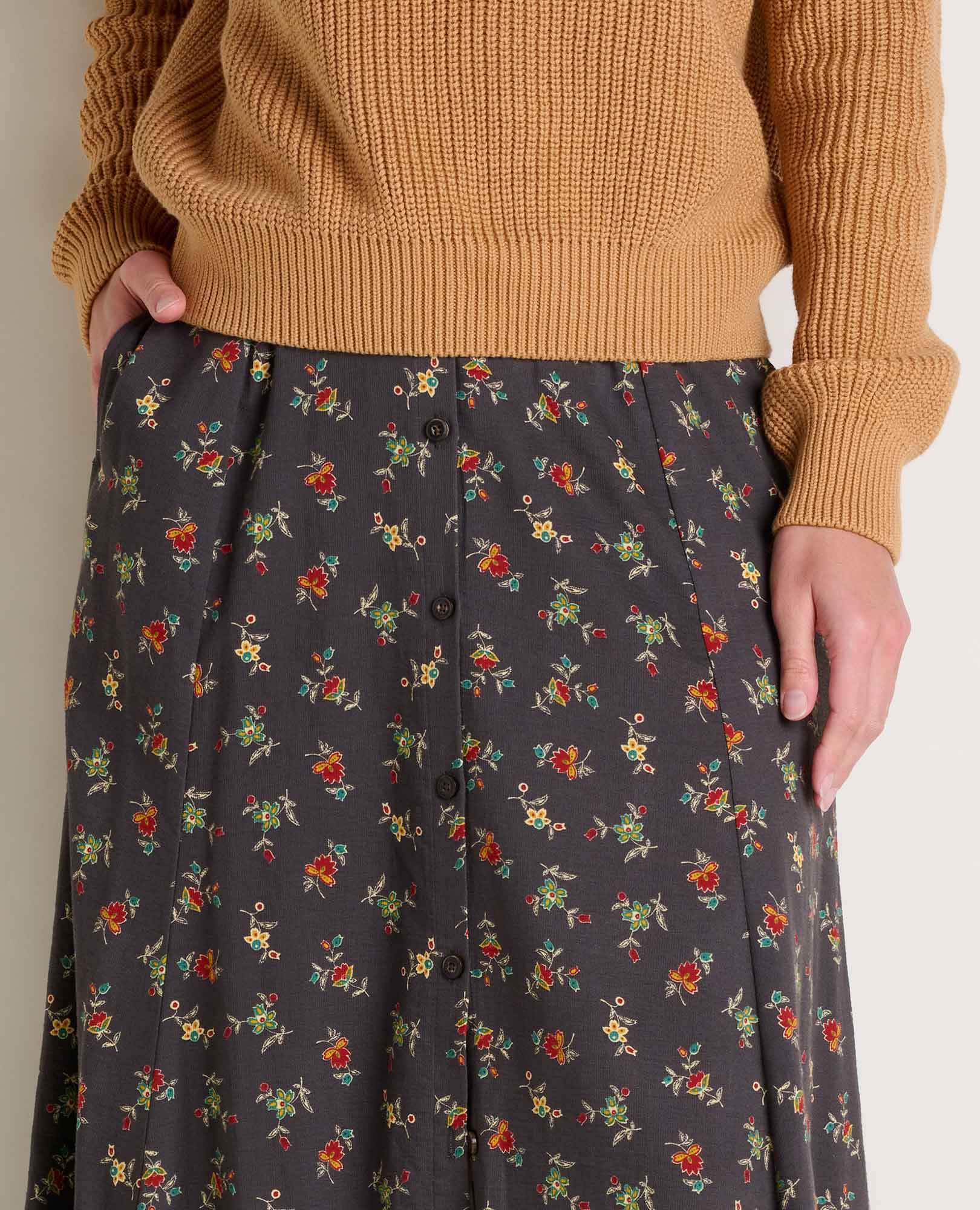 Manzana Paneled Midi Skirt - Coyean