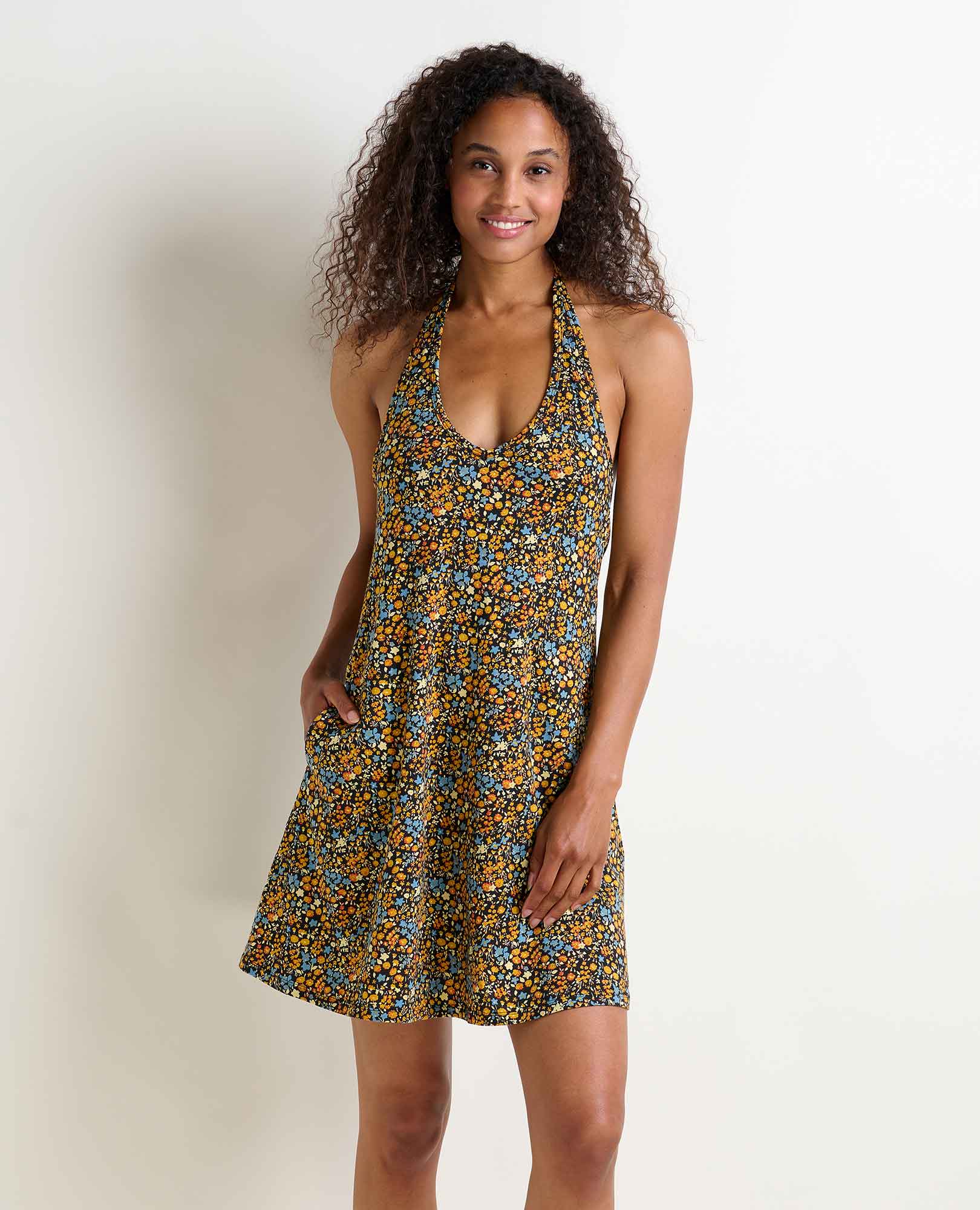 Plumeria Halter Dress - Coyean