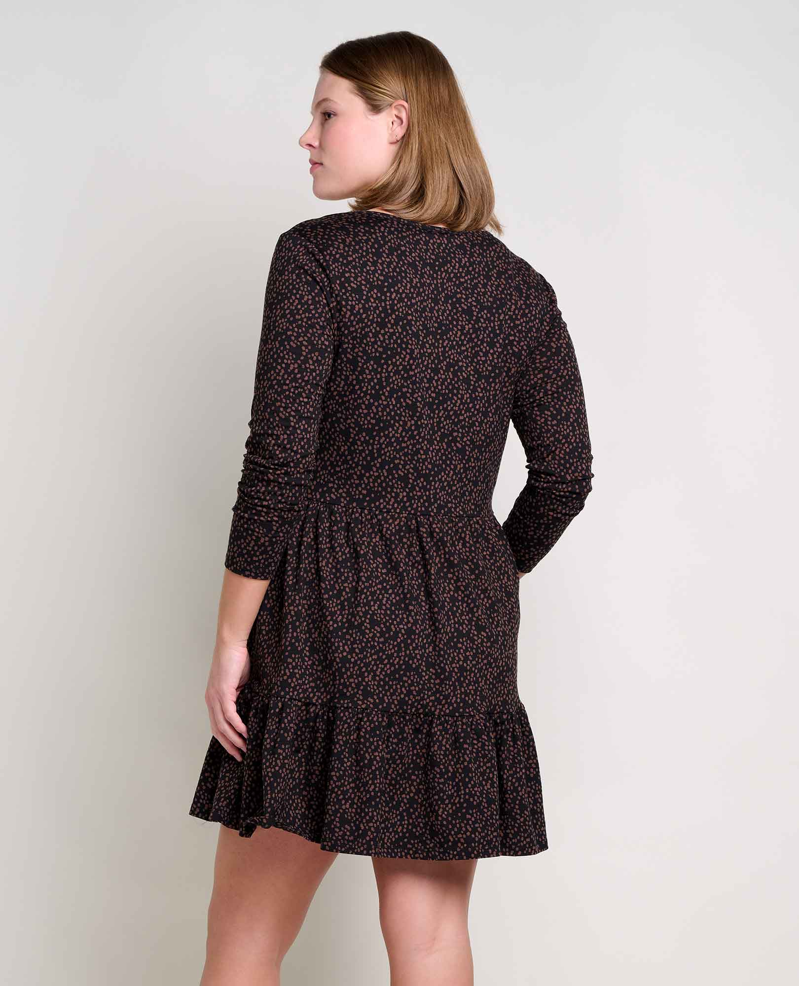 Marley Tiered Long Sleeve Dress - Coyean