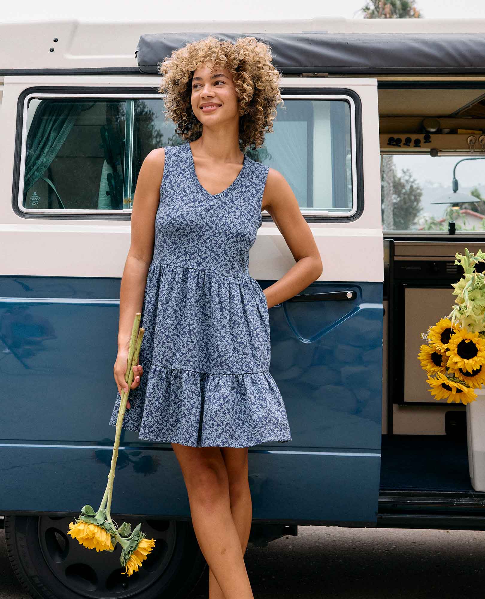 Marley Tiered Sleeveless Dress - Coyean