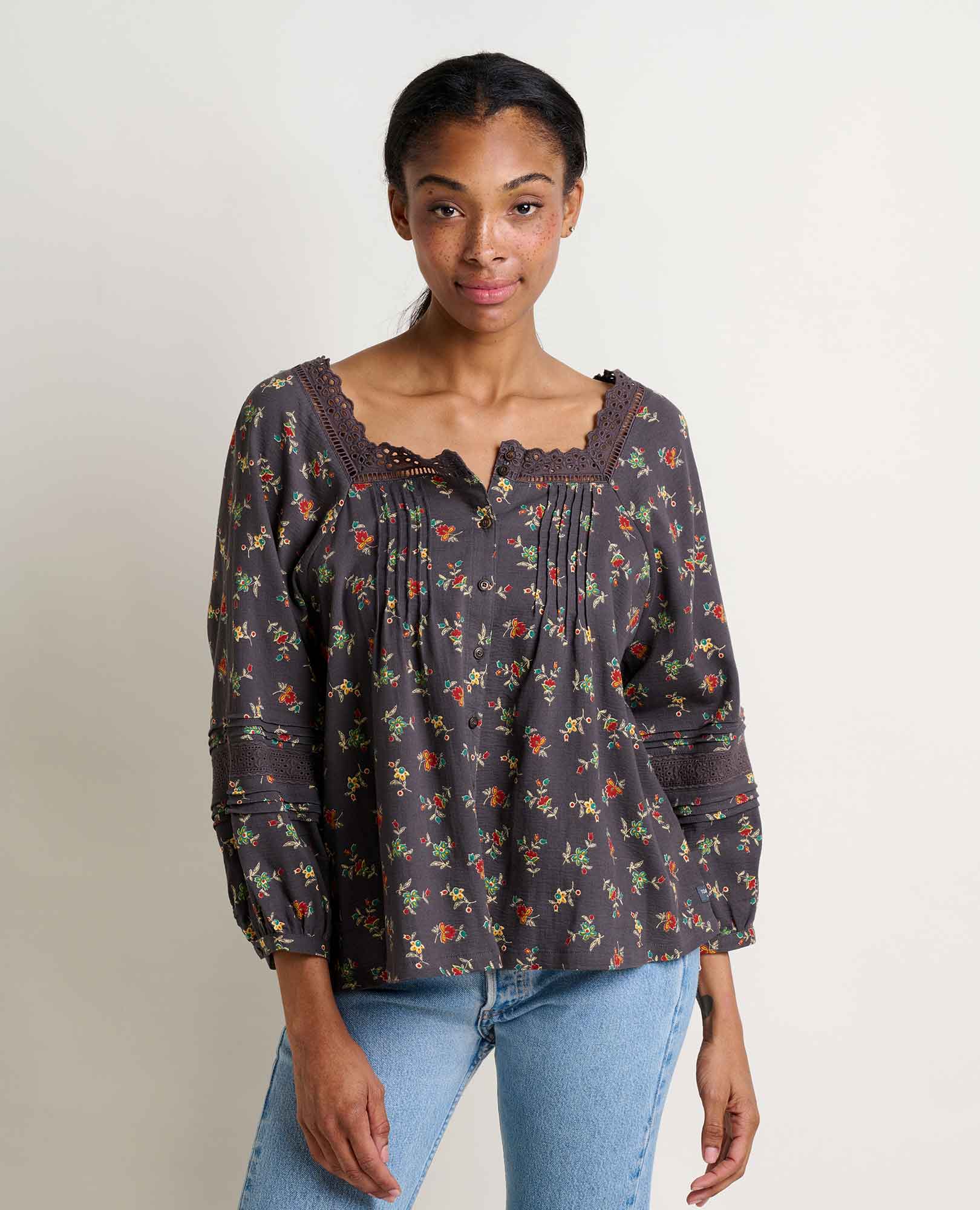 Manzana Peasant Long Sleeve Shirt - Coyean