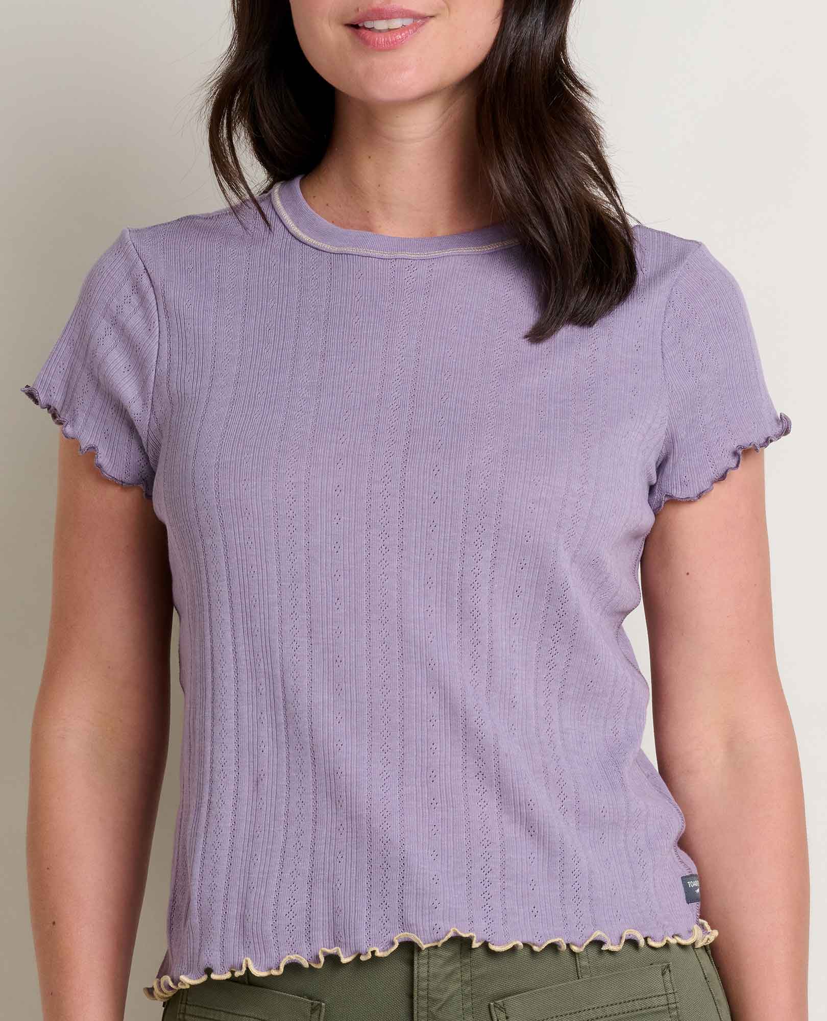 Foothill Pointelle Baby Tee - Coyean