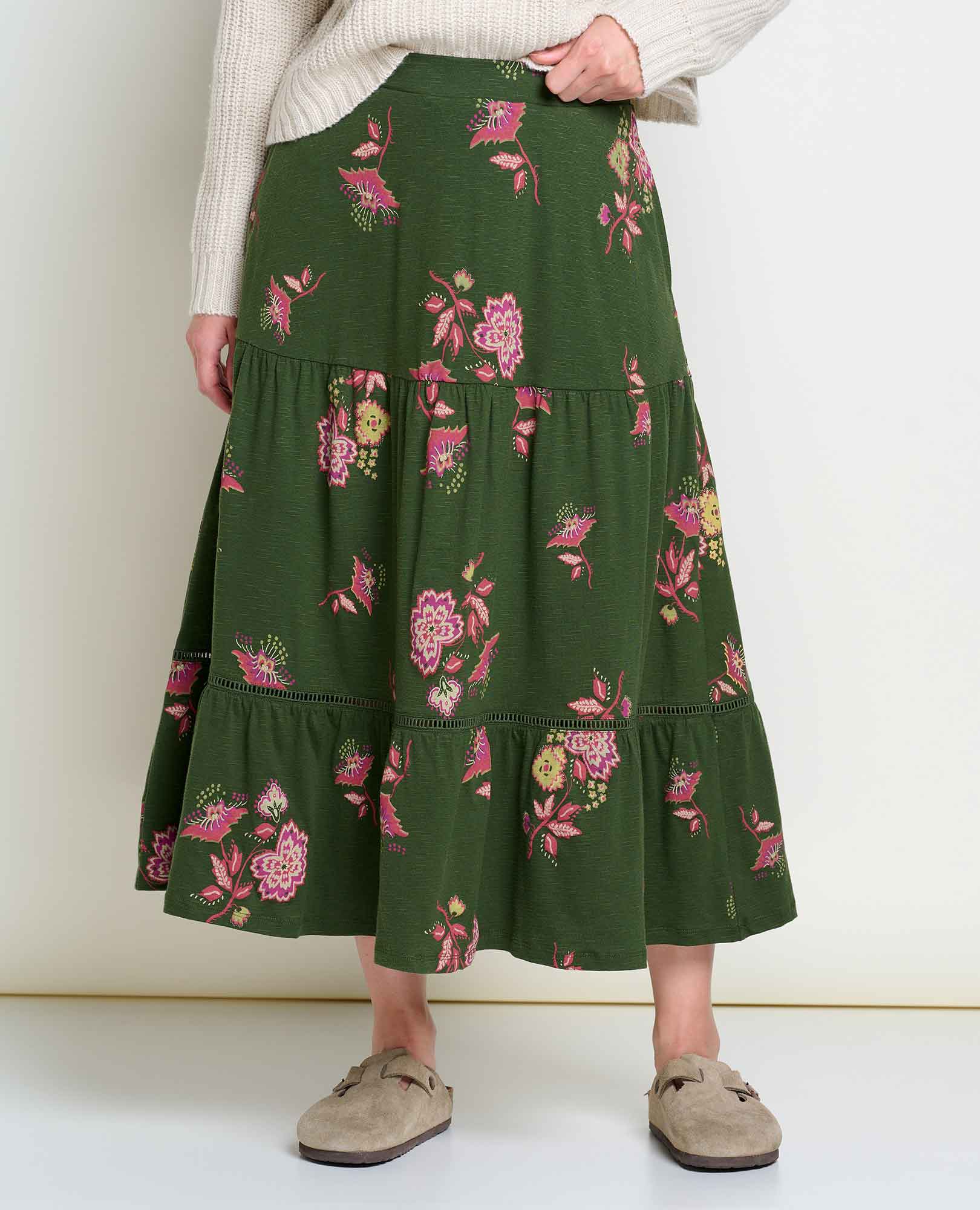Marigold Tiered Midi Skirt - Coyean