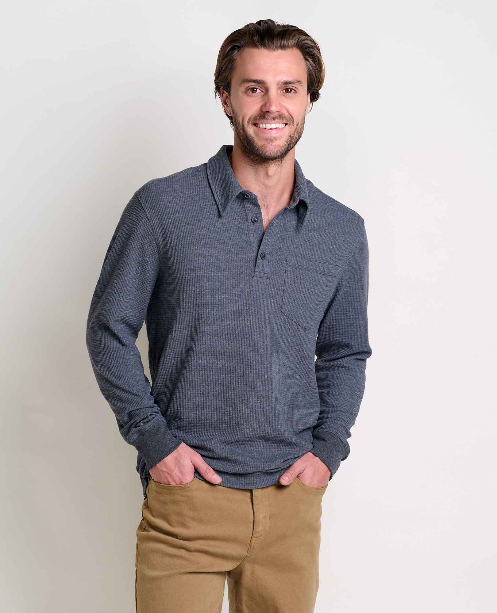 Framer Long Sleeve Polo - Coyean