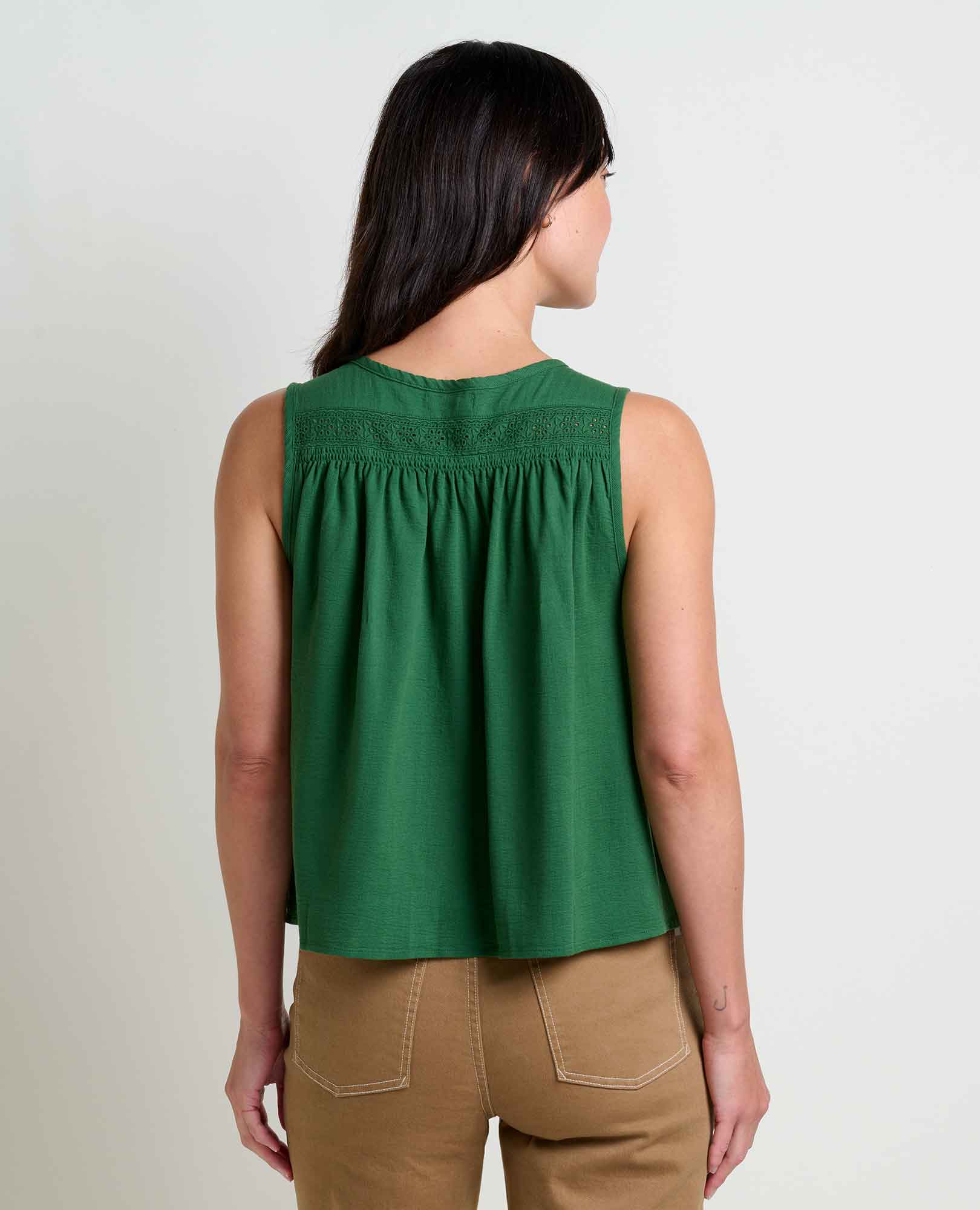 Manzana Button Front Tank - Coyean