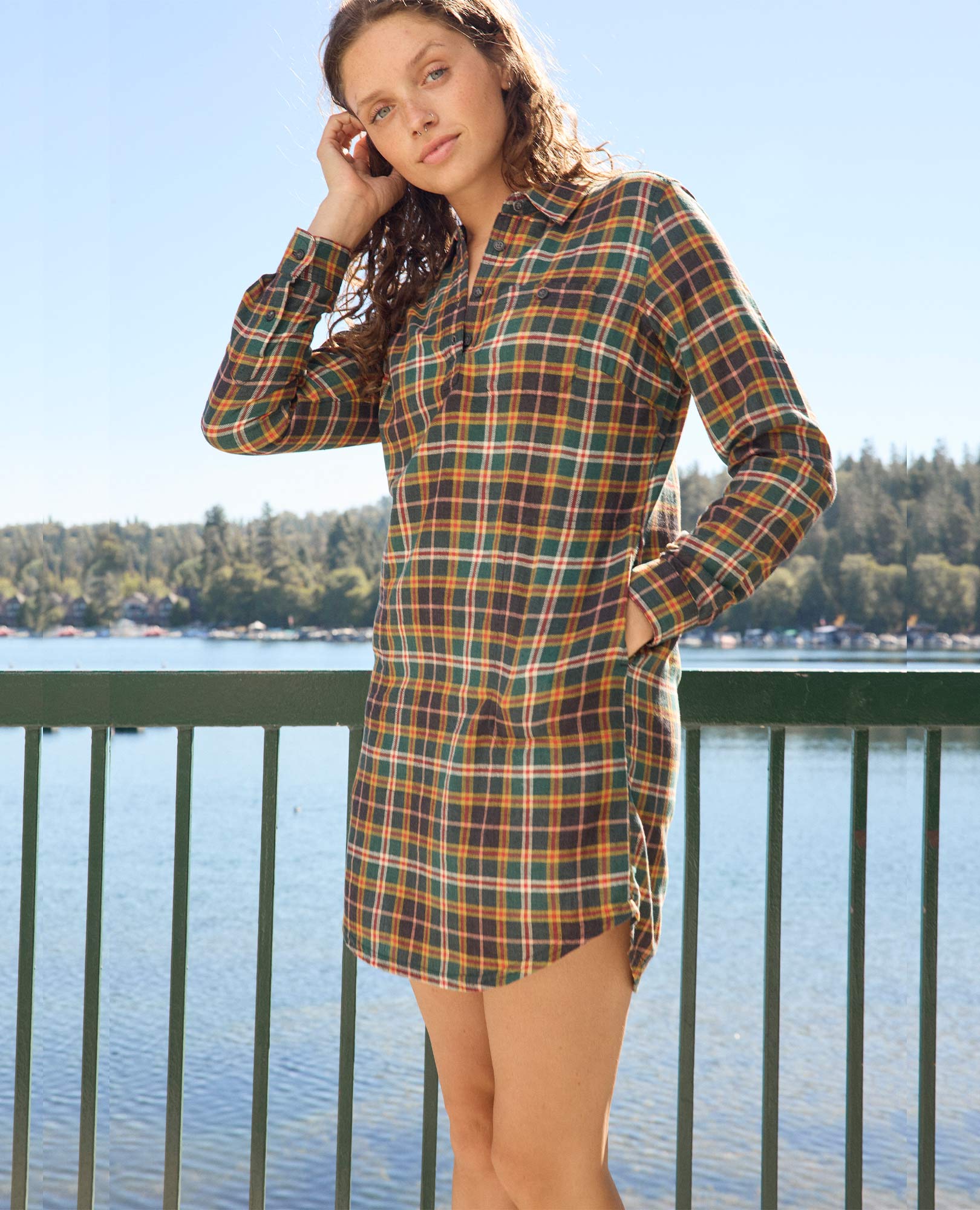 Re-Form Flannel Shirtdress - Coyean