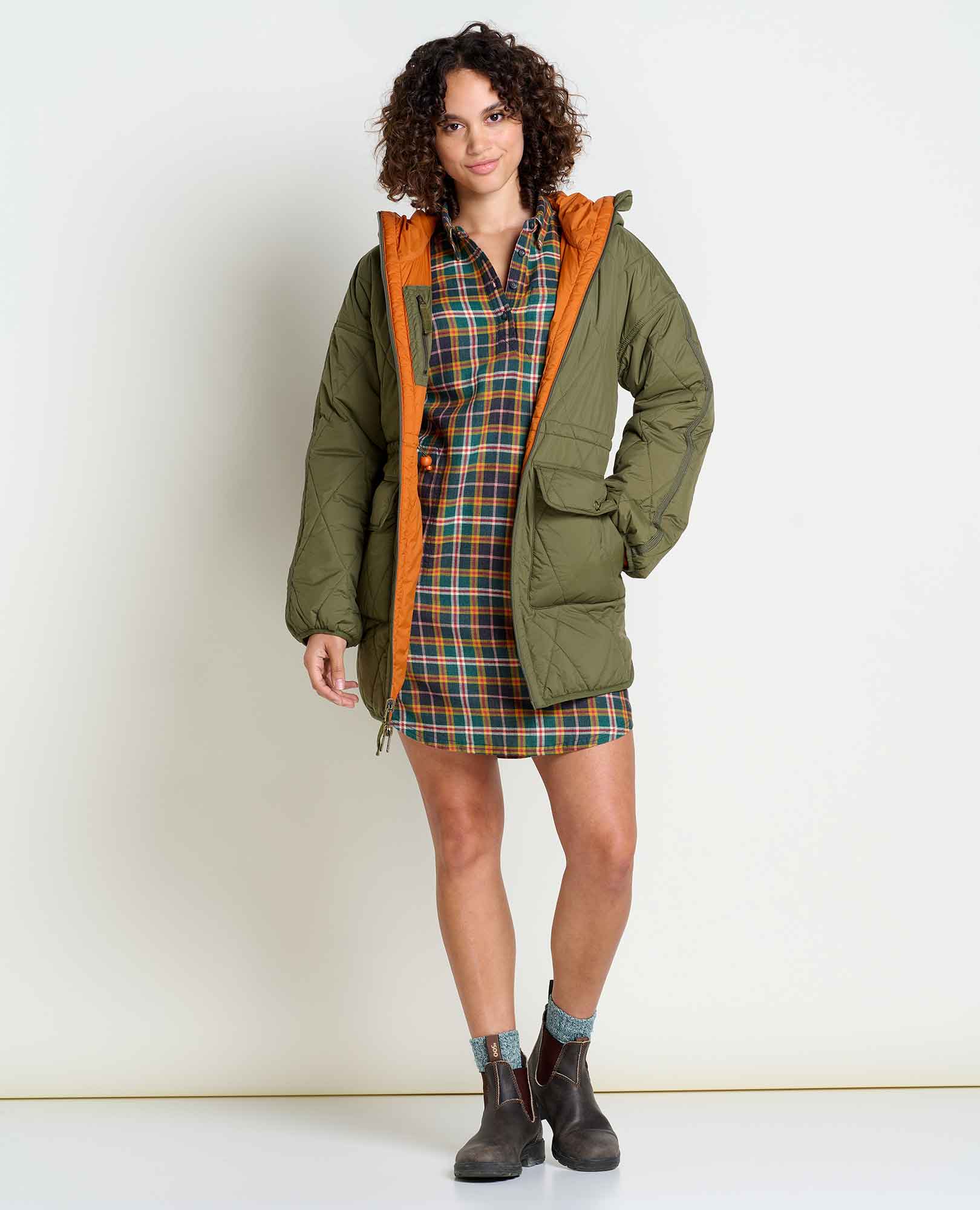 Re-Form Flannel Shirtdress - Coyean