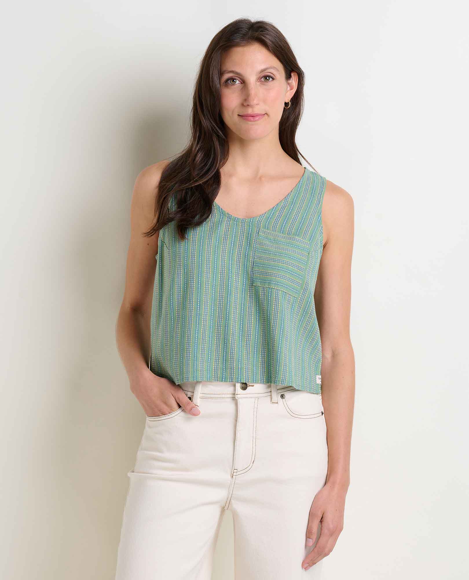 Taj Hemp Button Back Tank II - Coyean