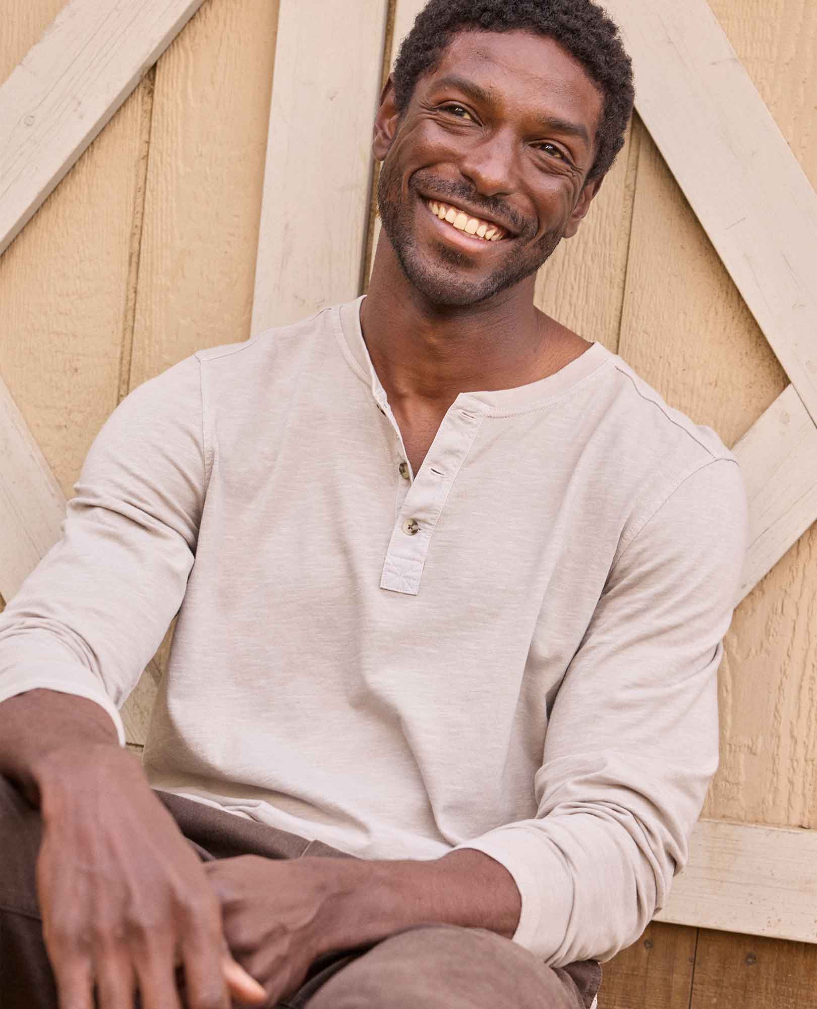 Men's Primo Long Sleeve Henley - Coyean