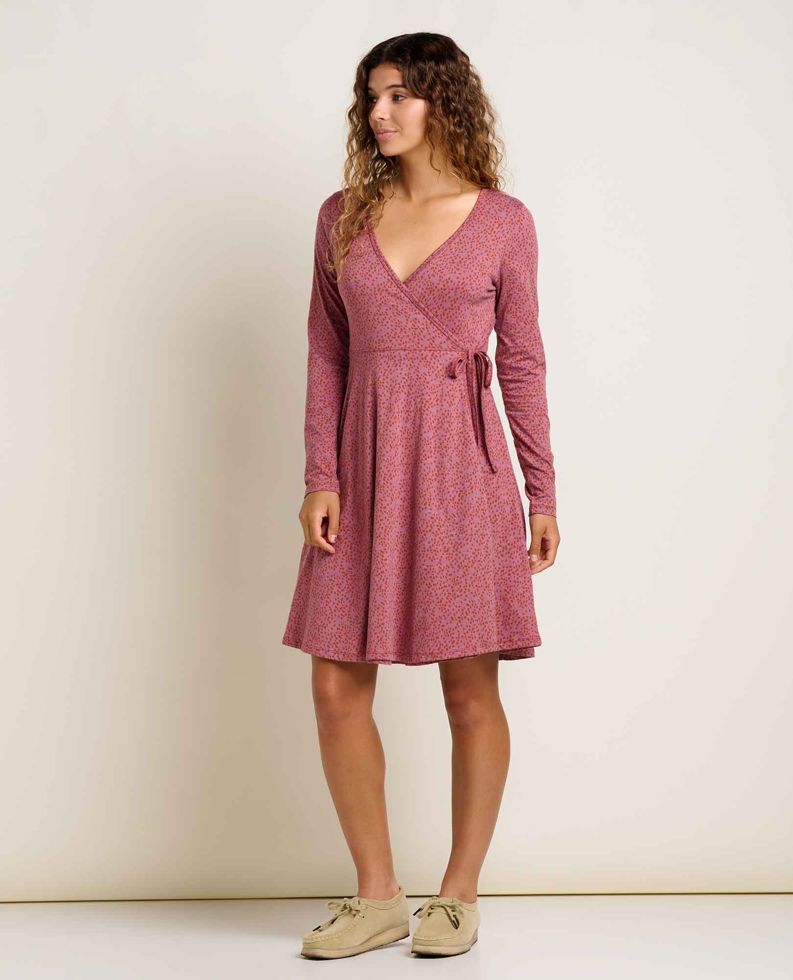 Freesia Long Sleeve Wrap Dress - Coyean