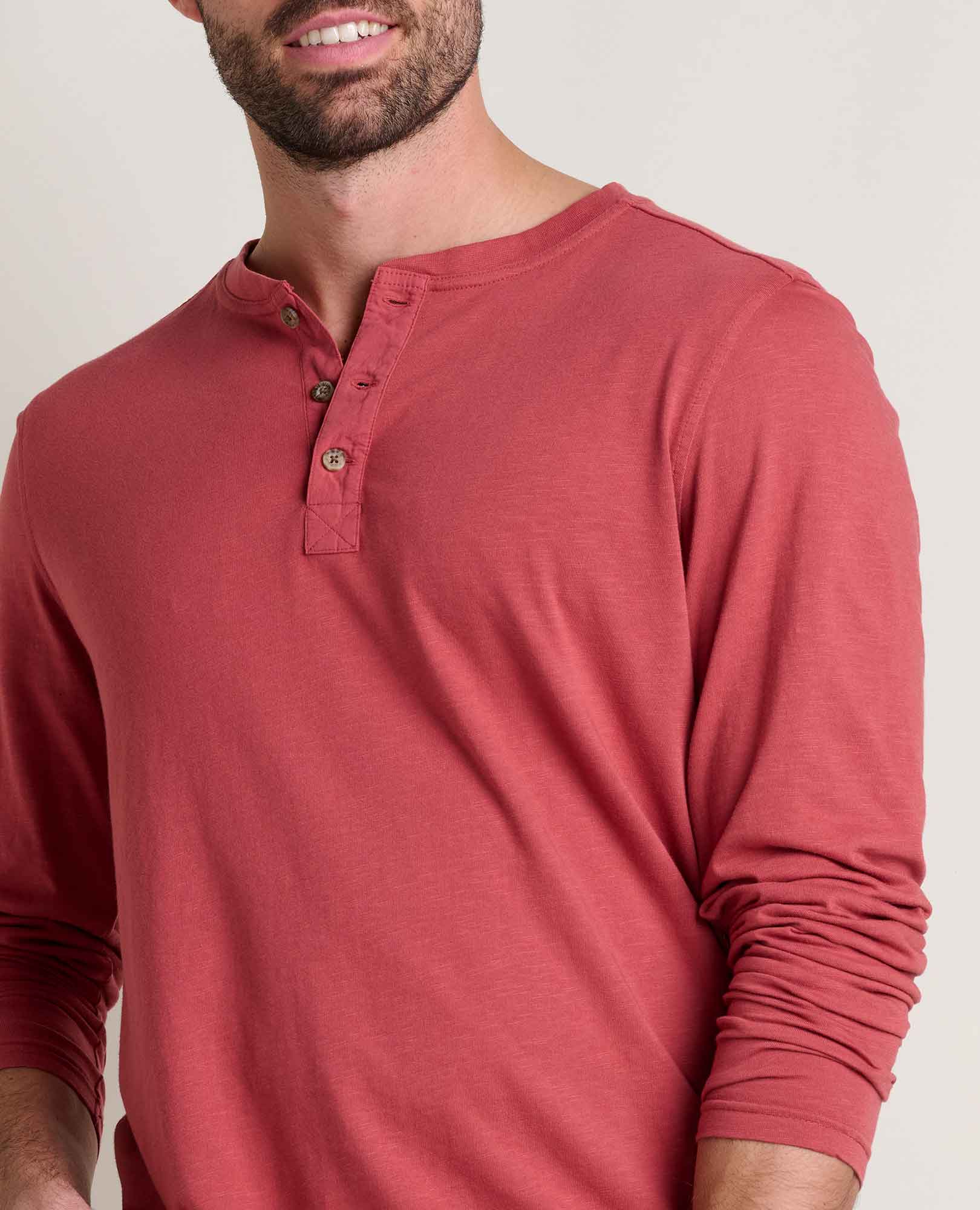 Men's Primo Long Sleeve Henley - Coyean