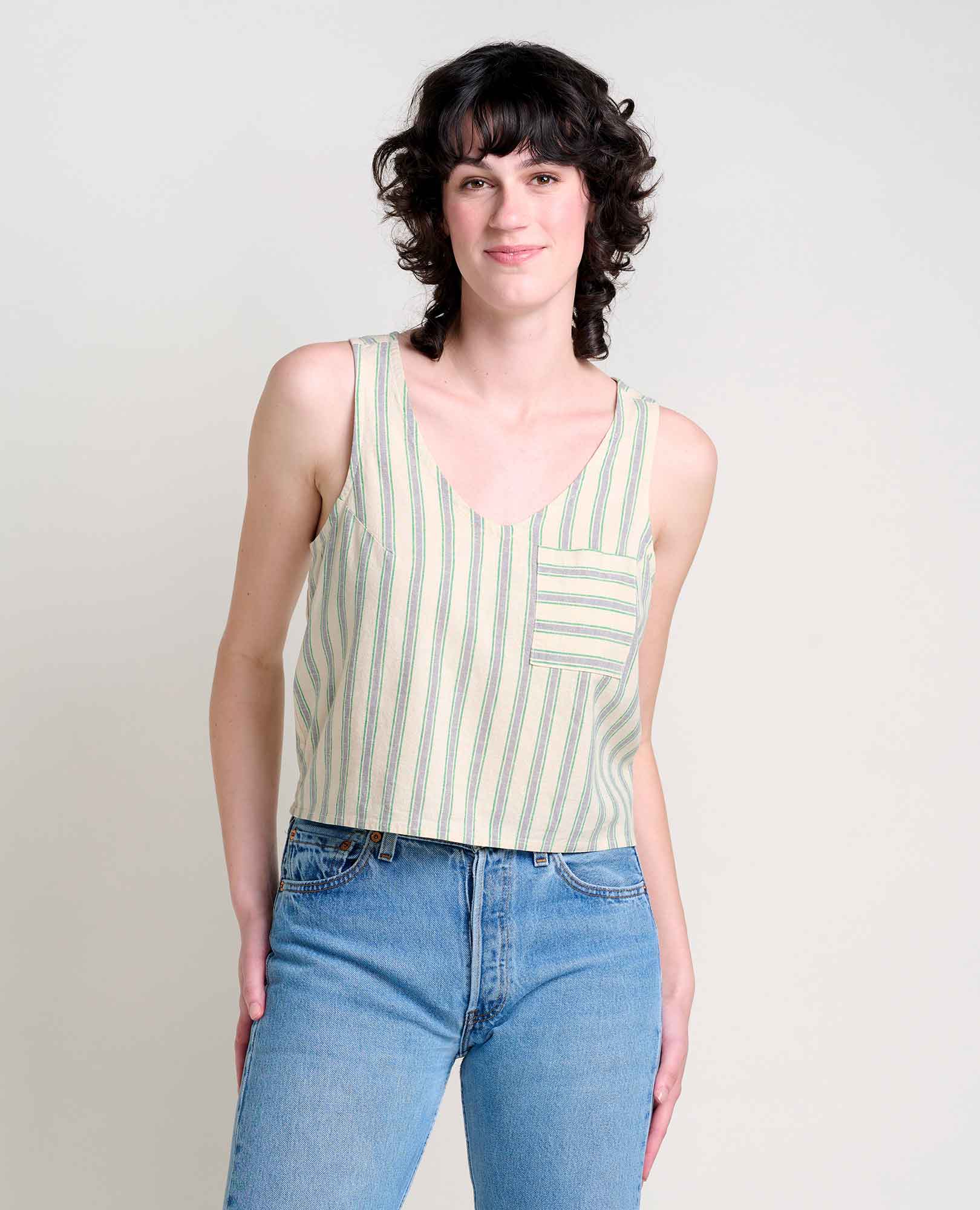 Taj Hemp Button Back Tank II - Coyean