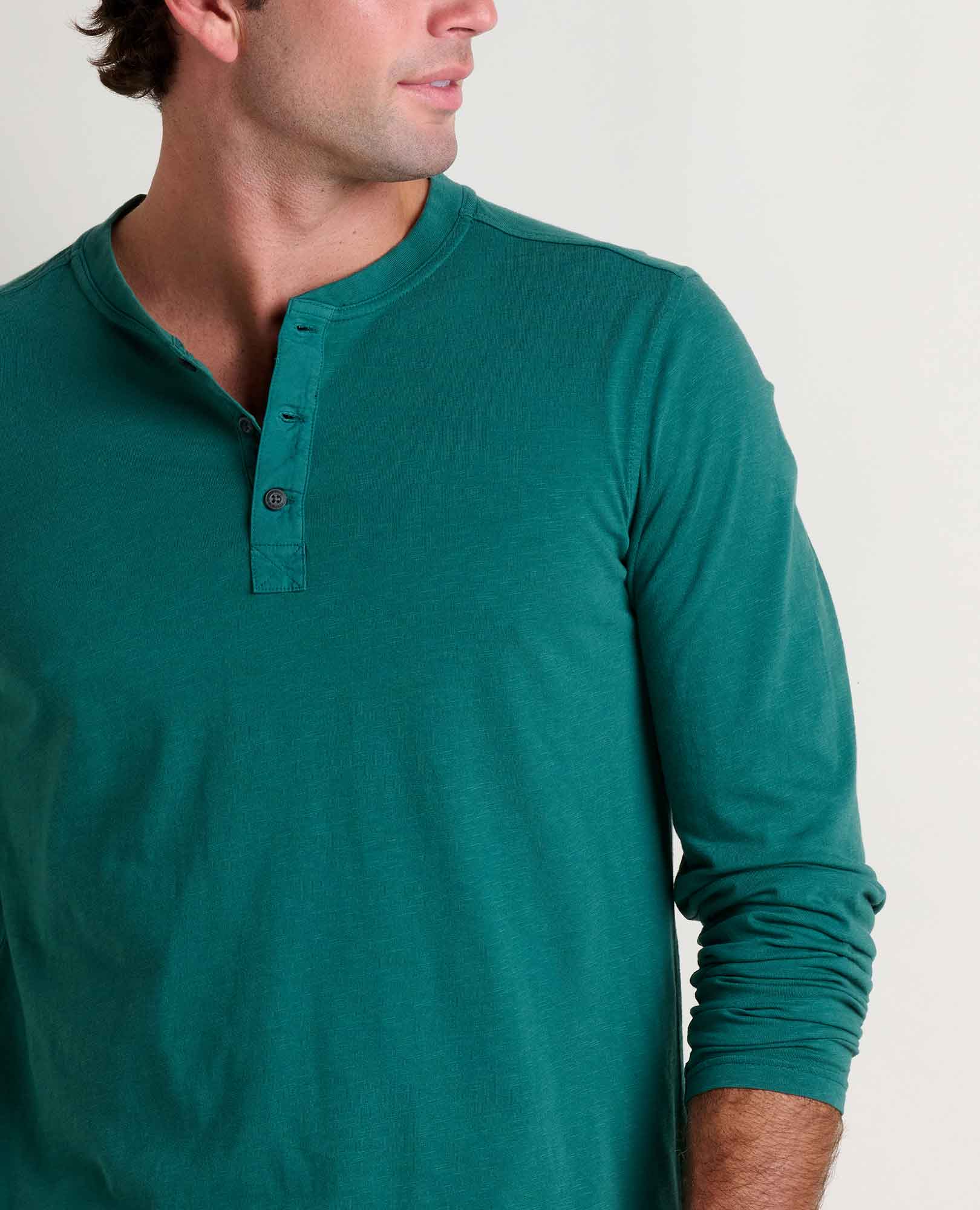 Men's Primo Long Sleeve Henley - Coyean