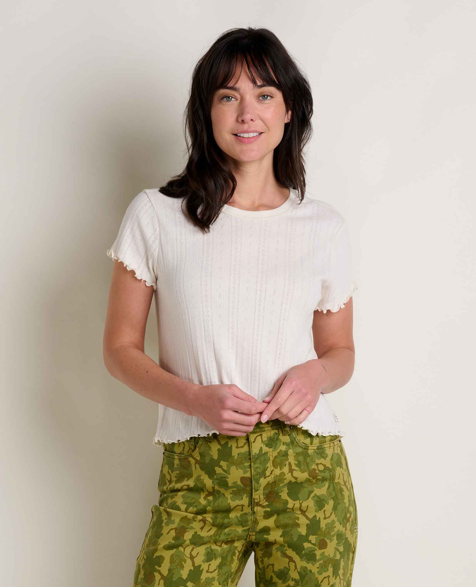 Foothill Pointelle Baby Tee - Coyean