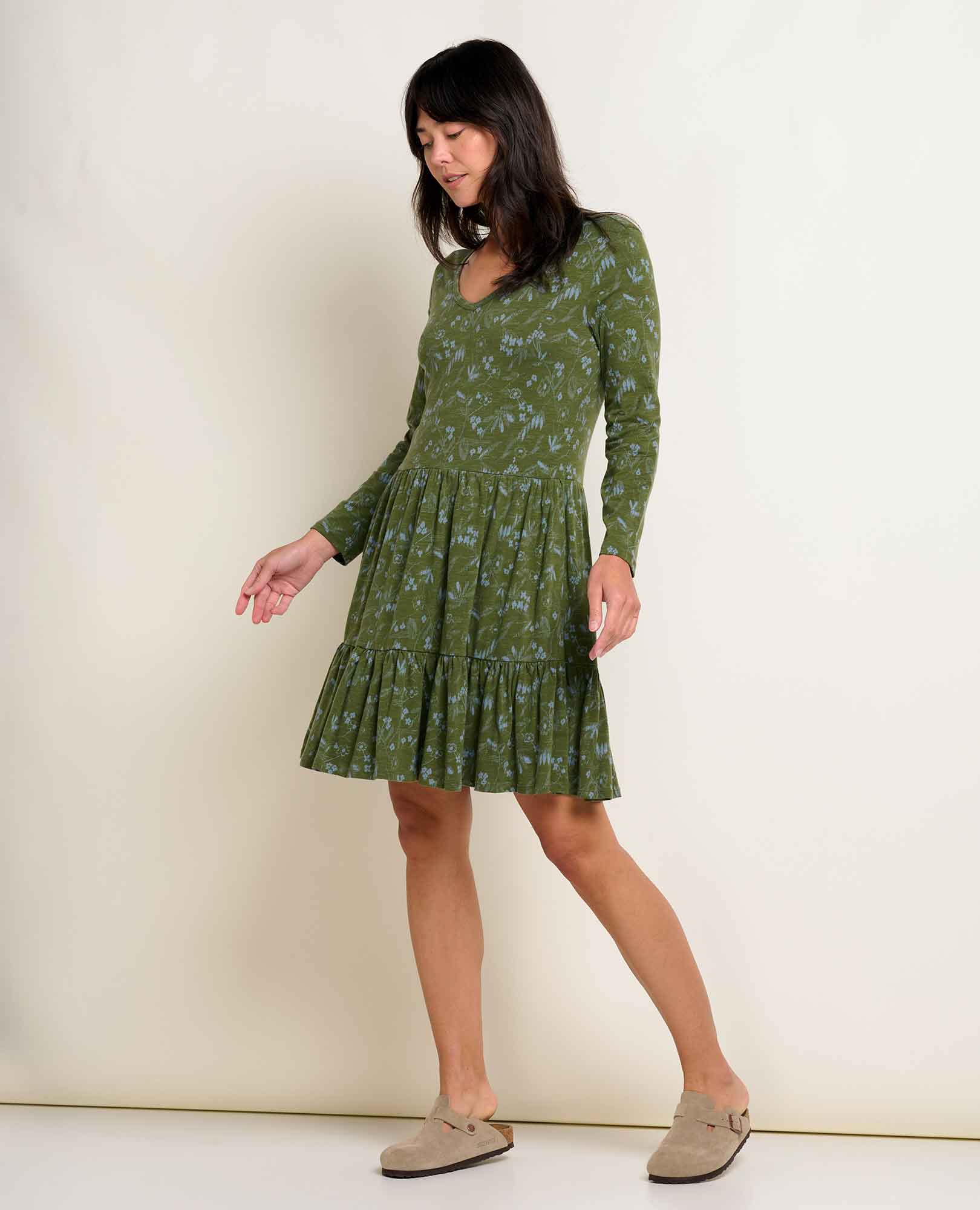 Marley Tiered Long Sleeve Dress - Coyean