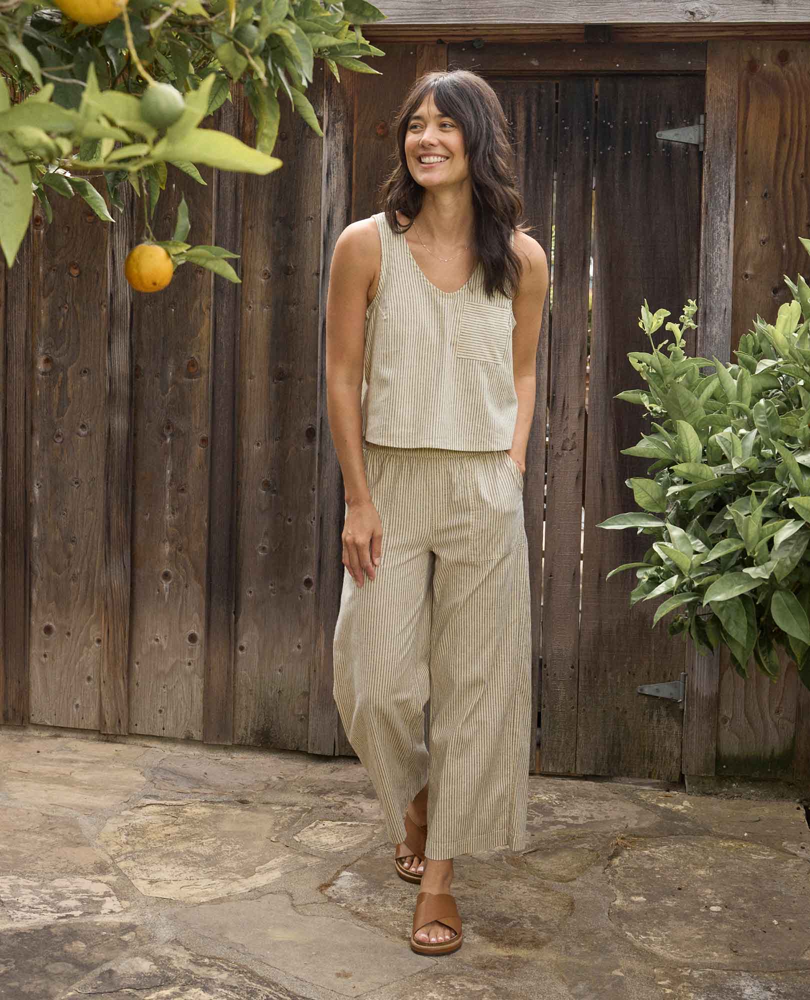 Taj Hemp Button Back Tank II - Coyean