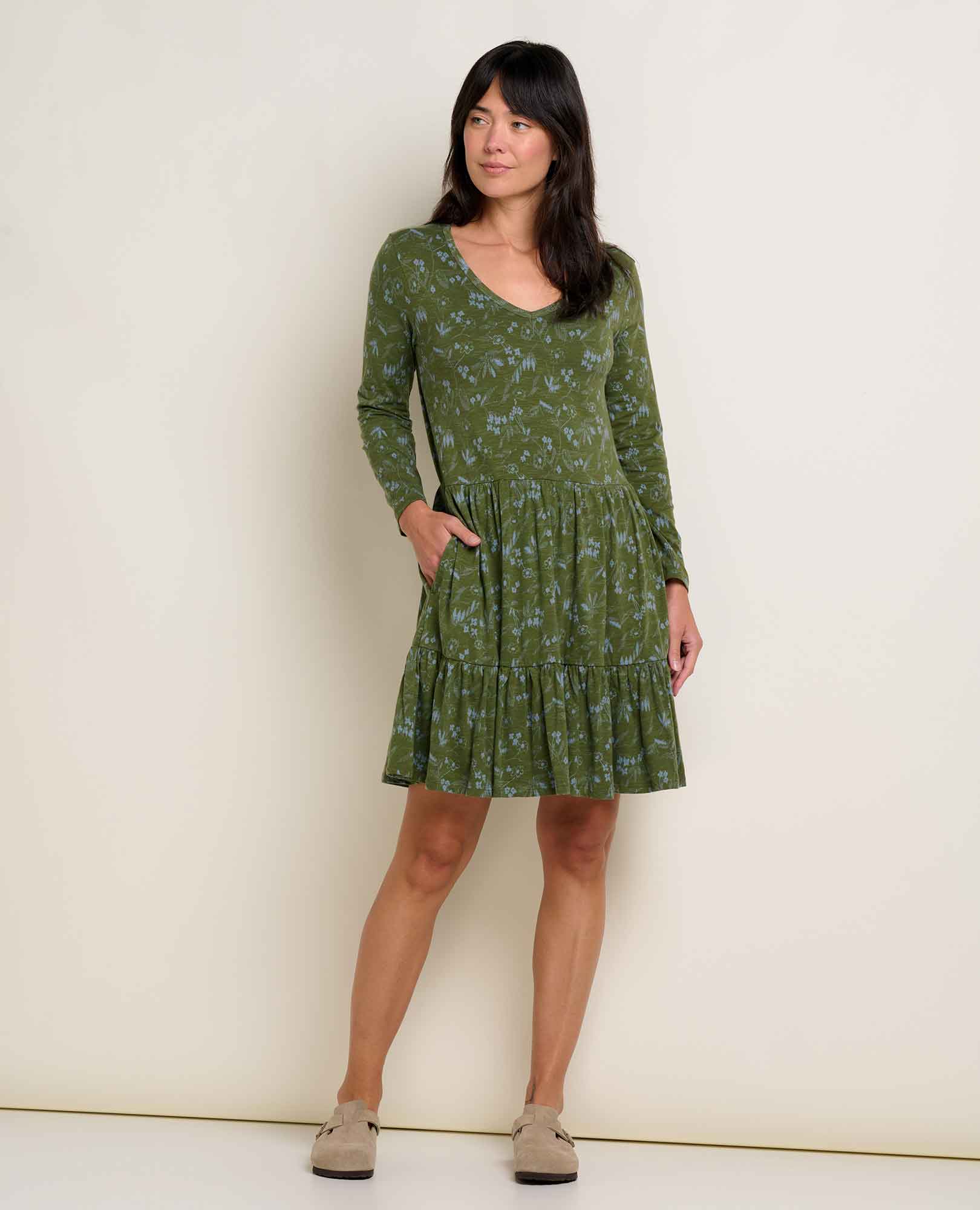 Marley Tiered Long Sleeve Dress - Coyean