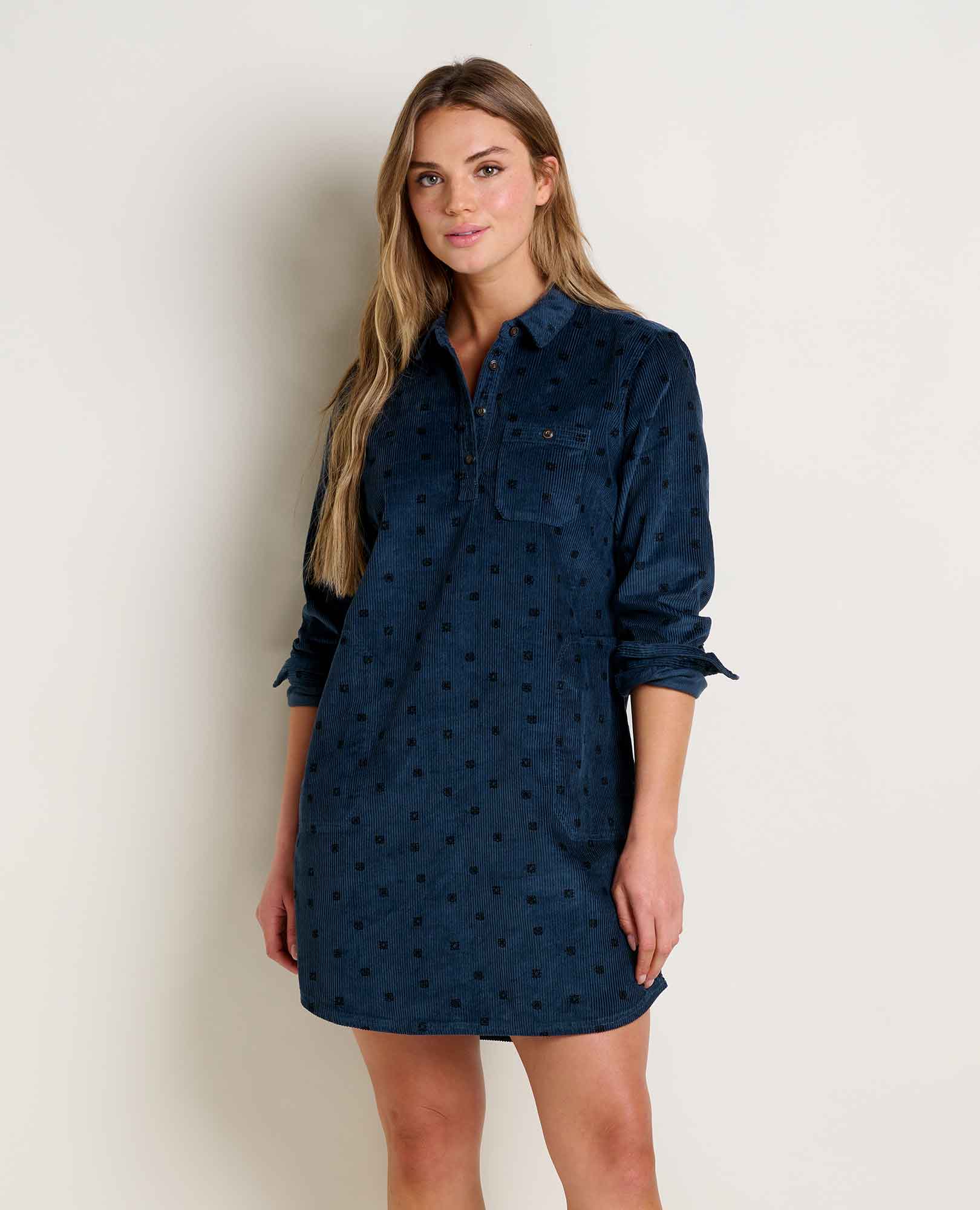 Cascadia Popover Cord Dress - Coyean