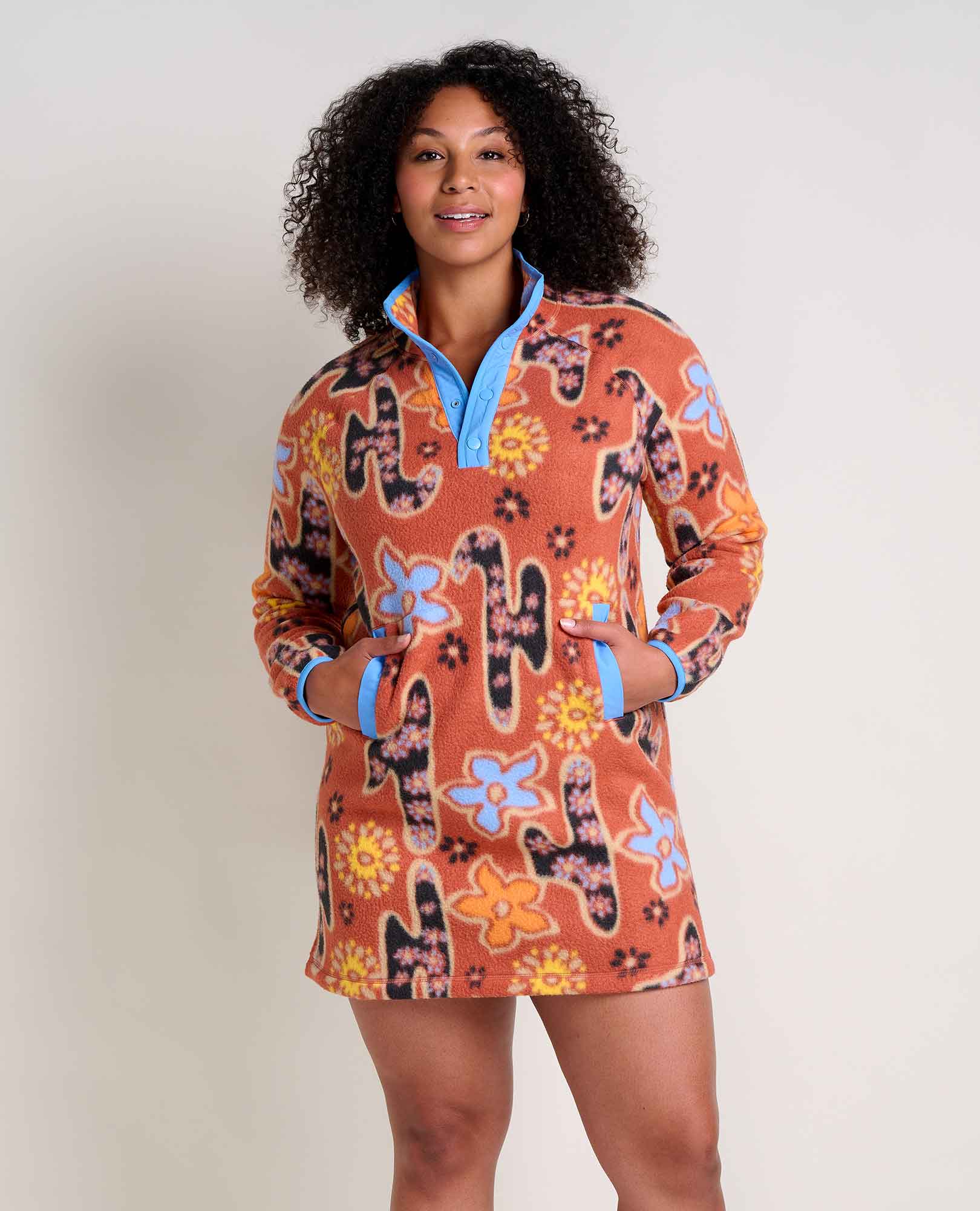 Campo Fleece 1/4 Snap Dress - Coyean