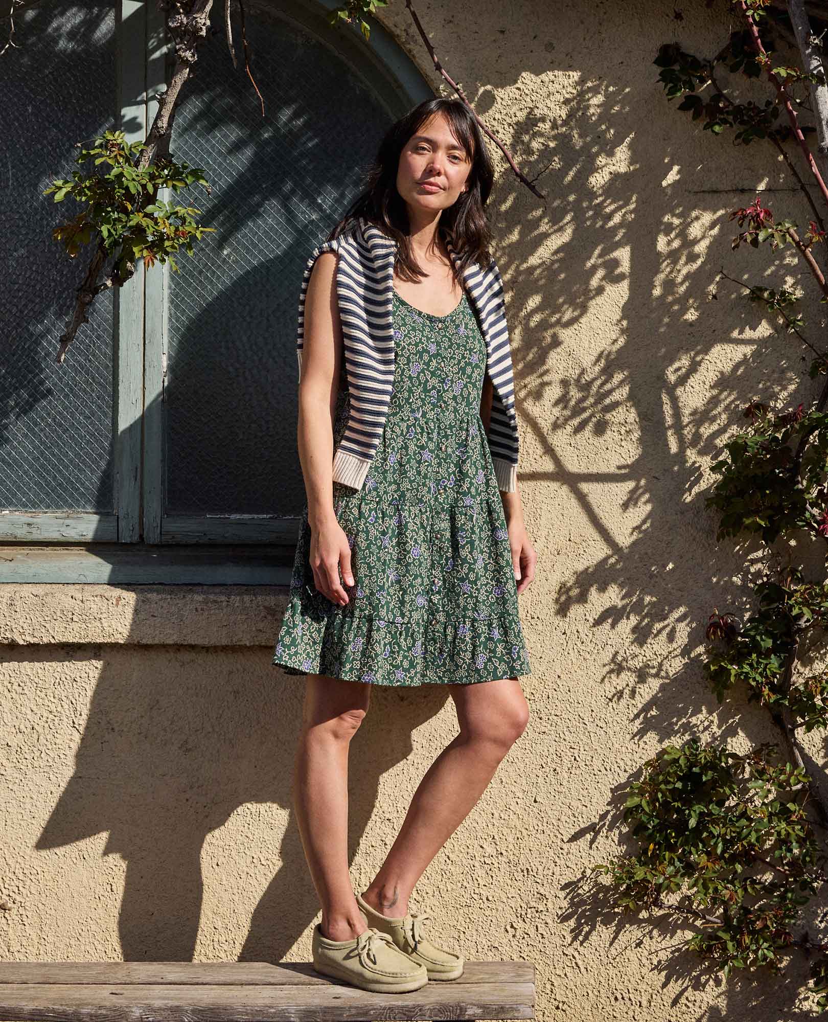 Manzana Tiered Sleeveless Dress - Coyean