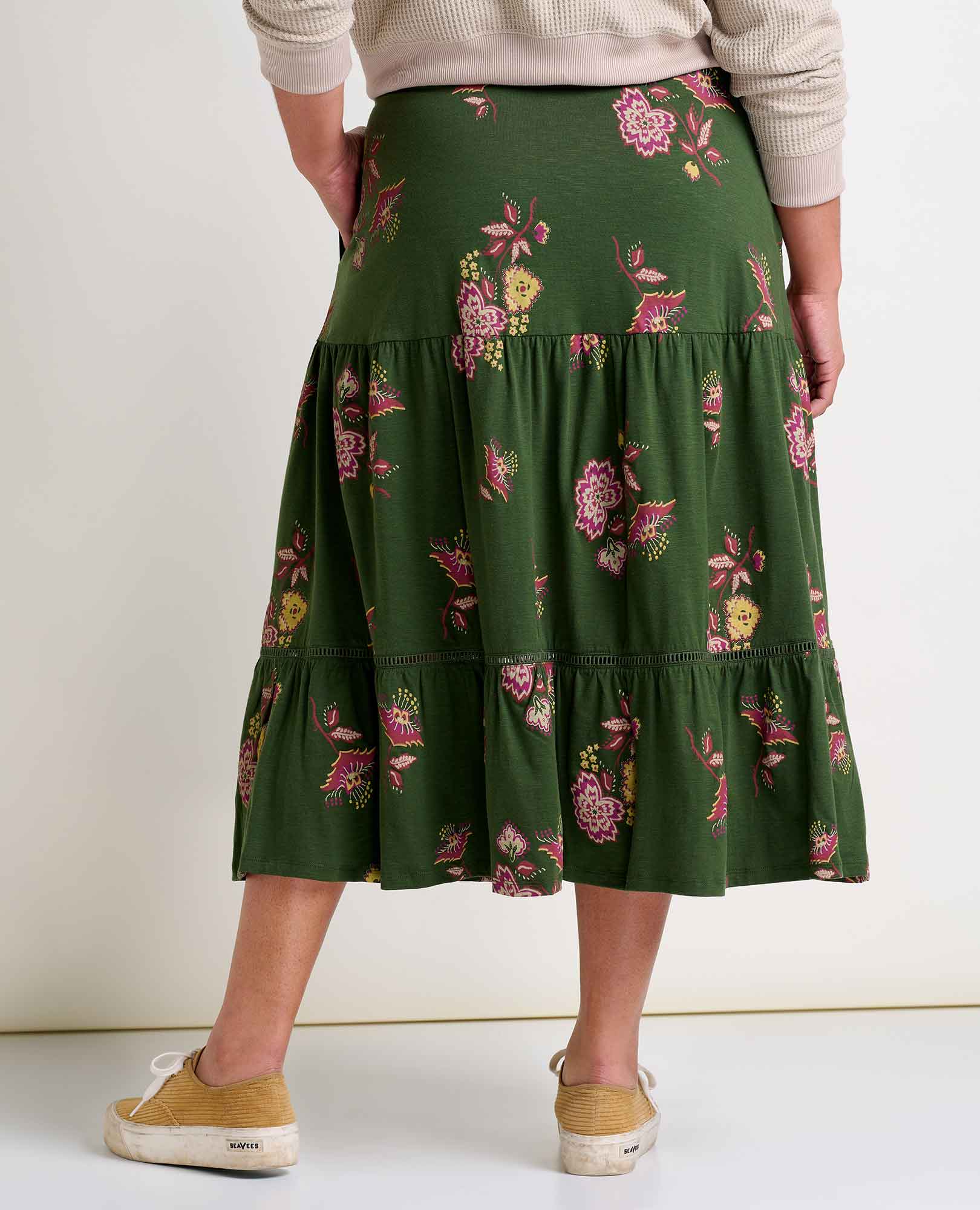 Marigold Tiered Midi Skirt - Coyean