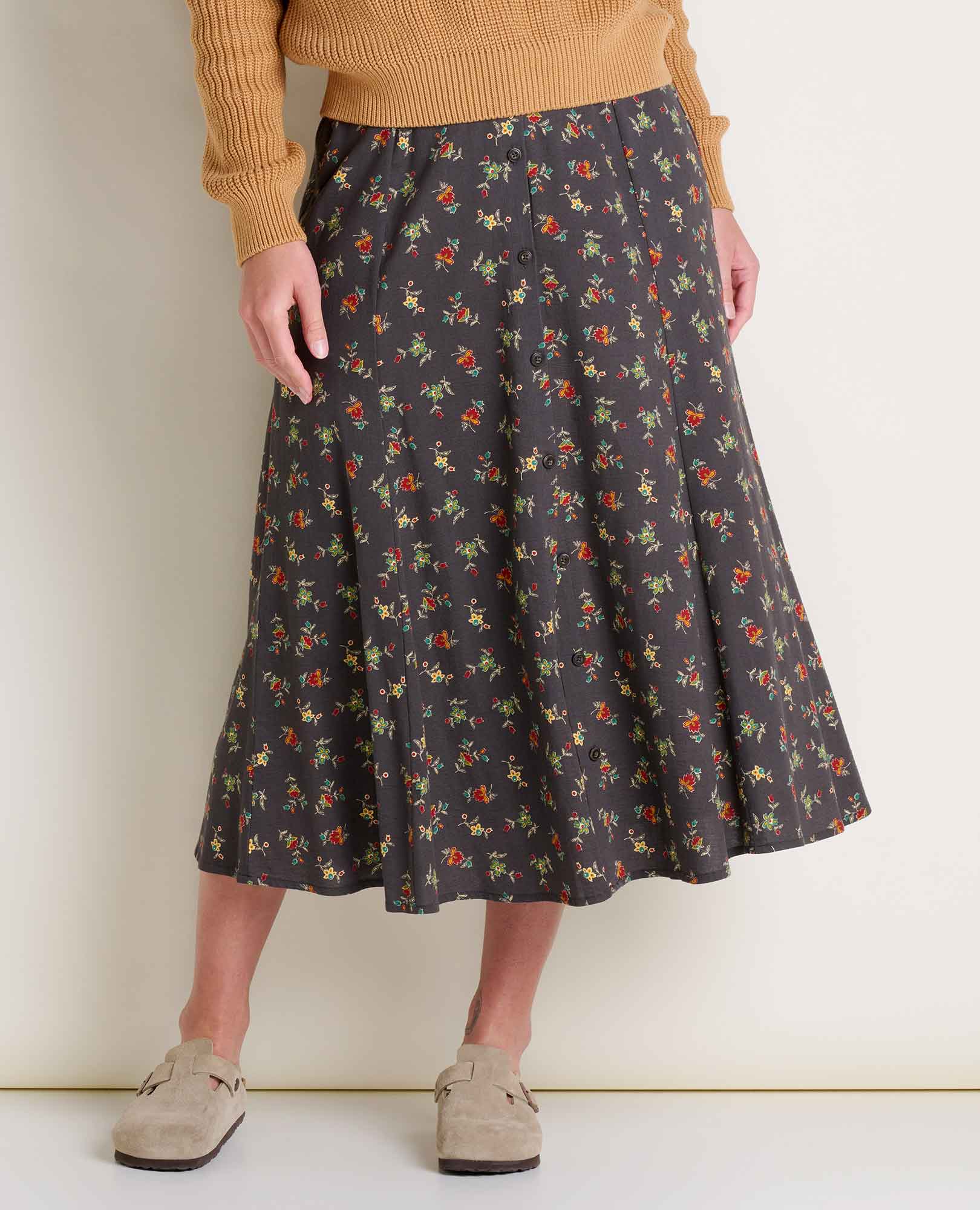 Manzana Paneled Midi Skirt - Coyean