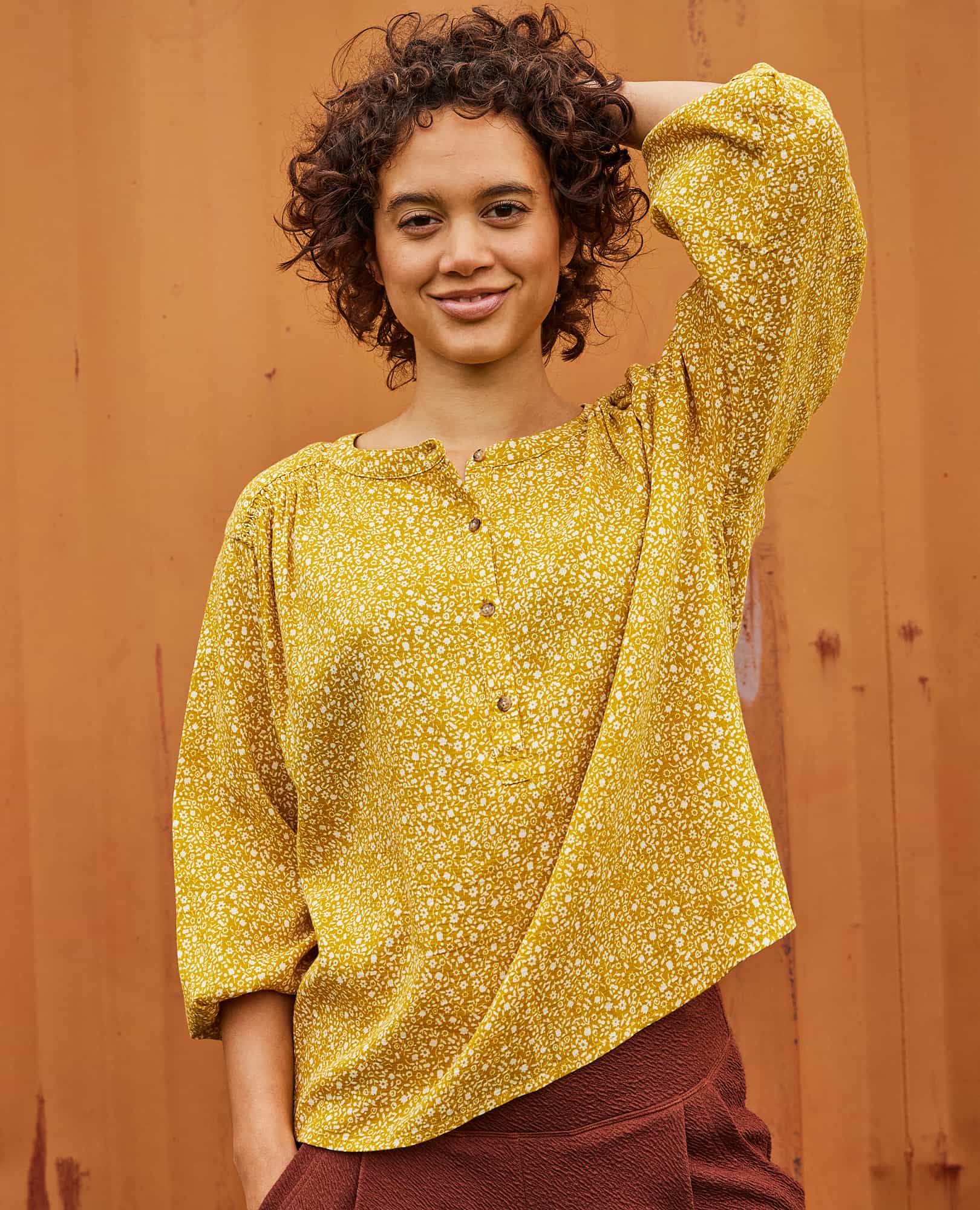 Manzana Long Sleeve Peasant Top - Coyean