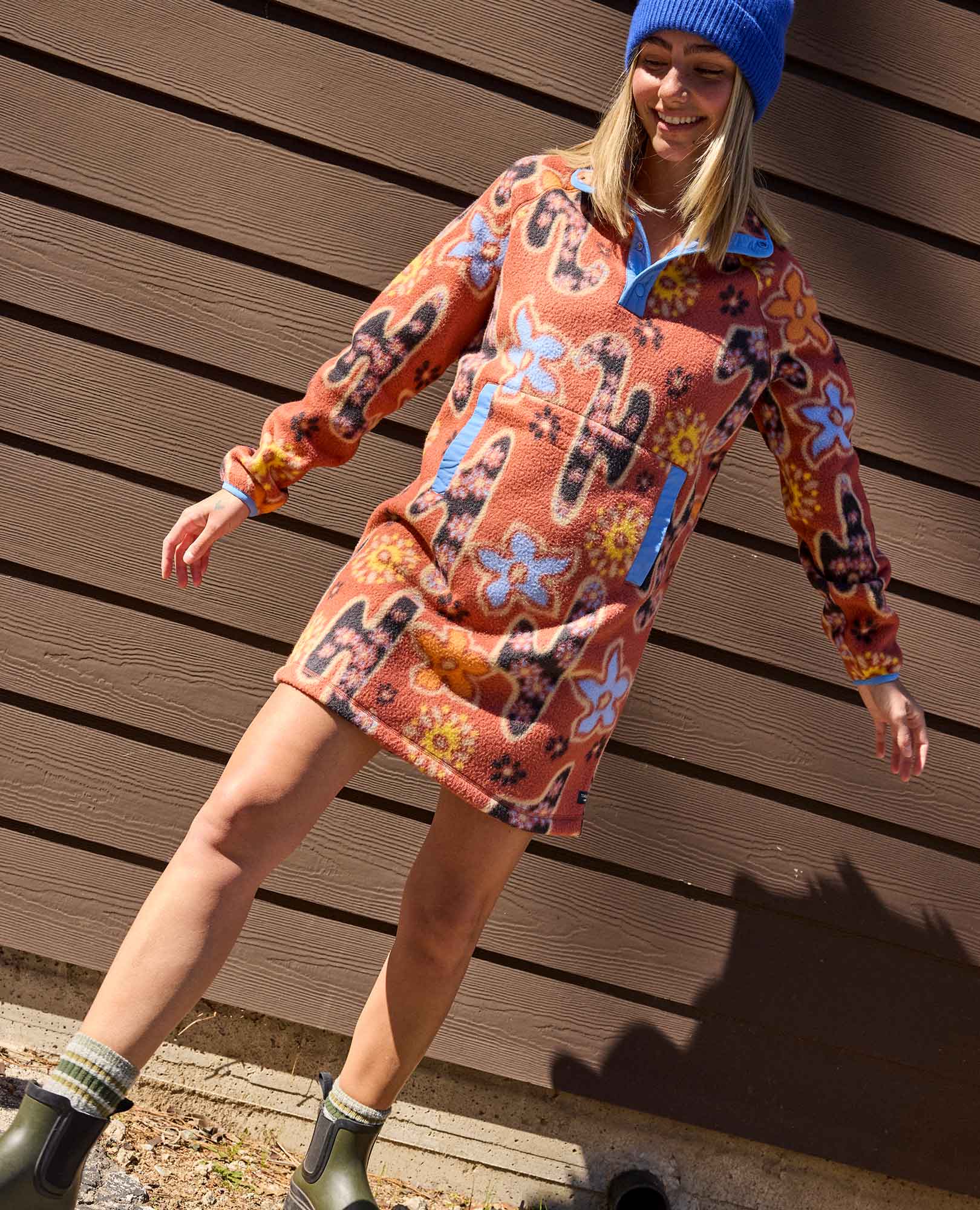 Campo Fleece 1/4 Snap Dress - Coyean